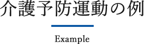 介護予防運動の例