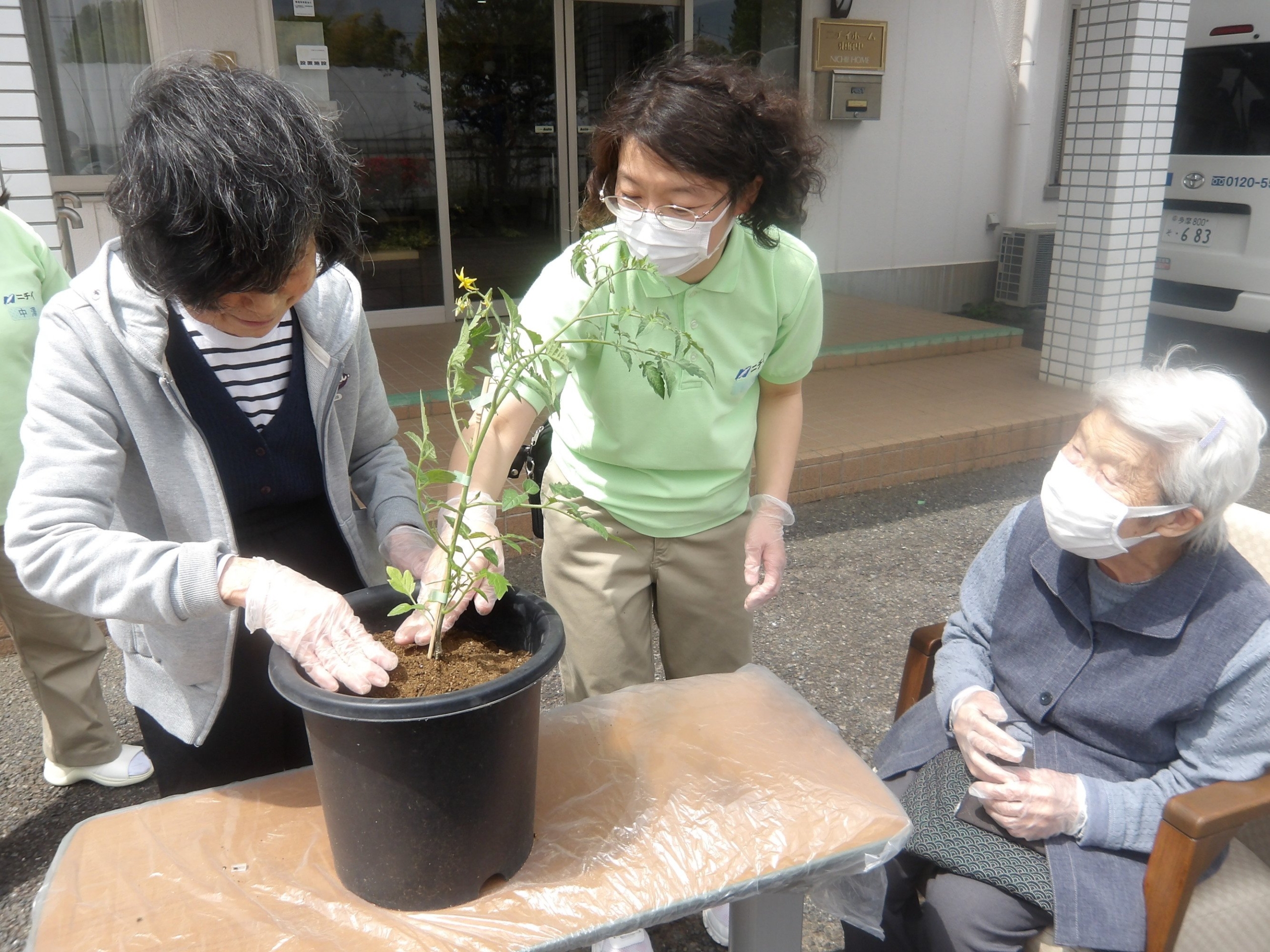 野菜の植え付け-3　ニチイホーム東府中