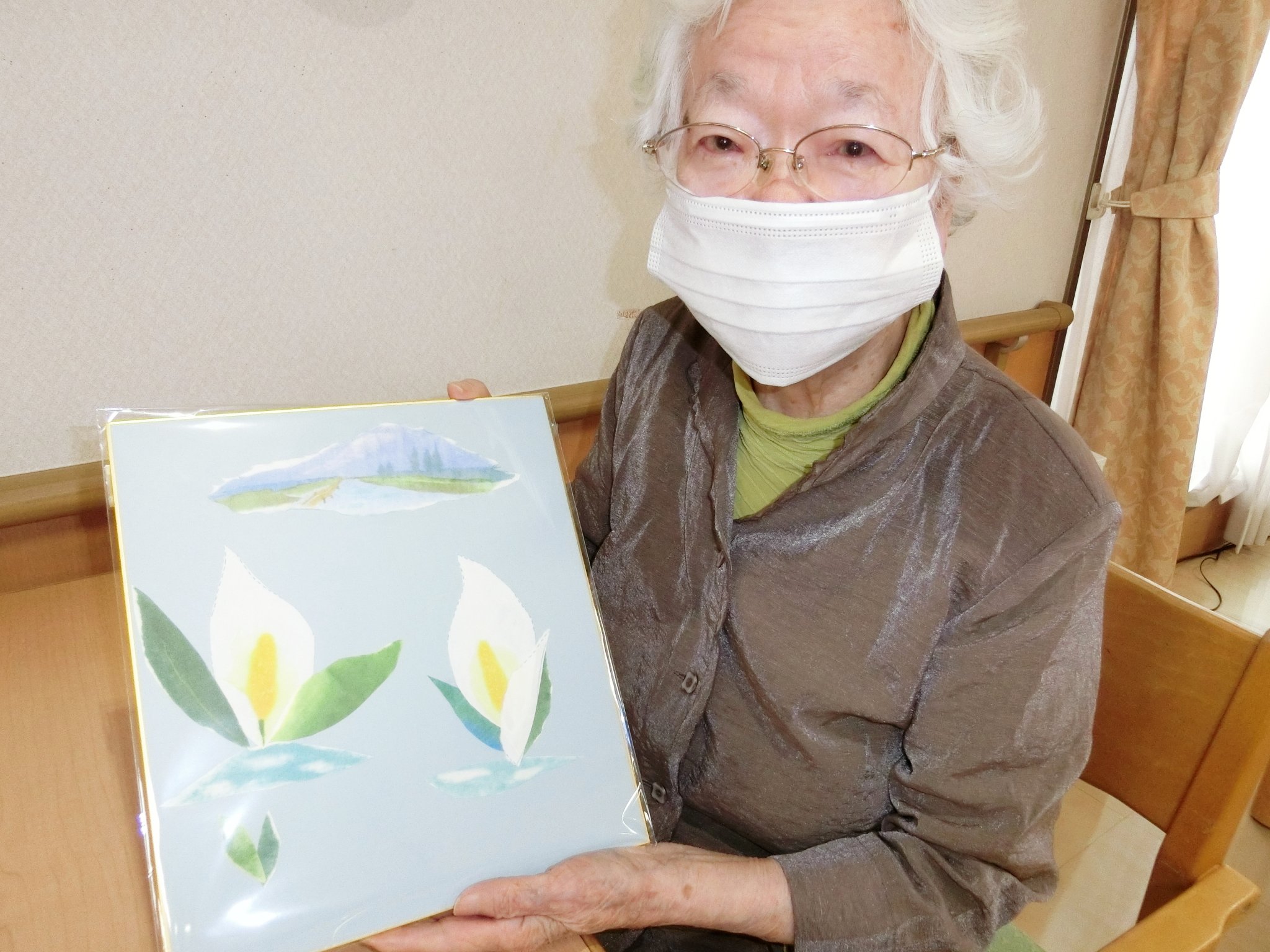 ちぎり絵教室-5　ニチイホーム星ヶ丘