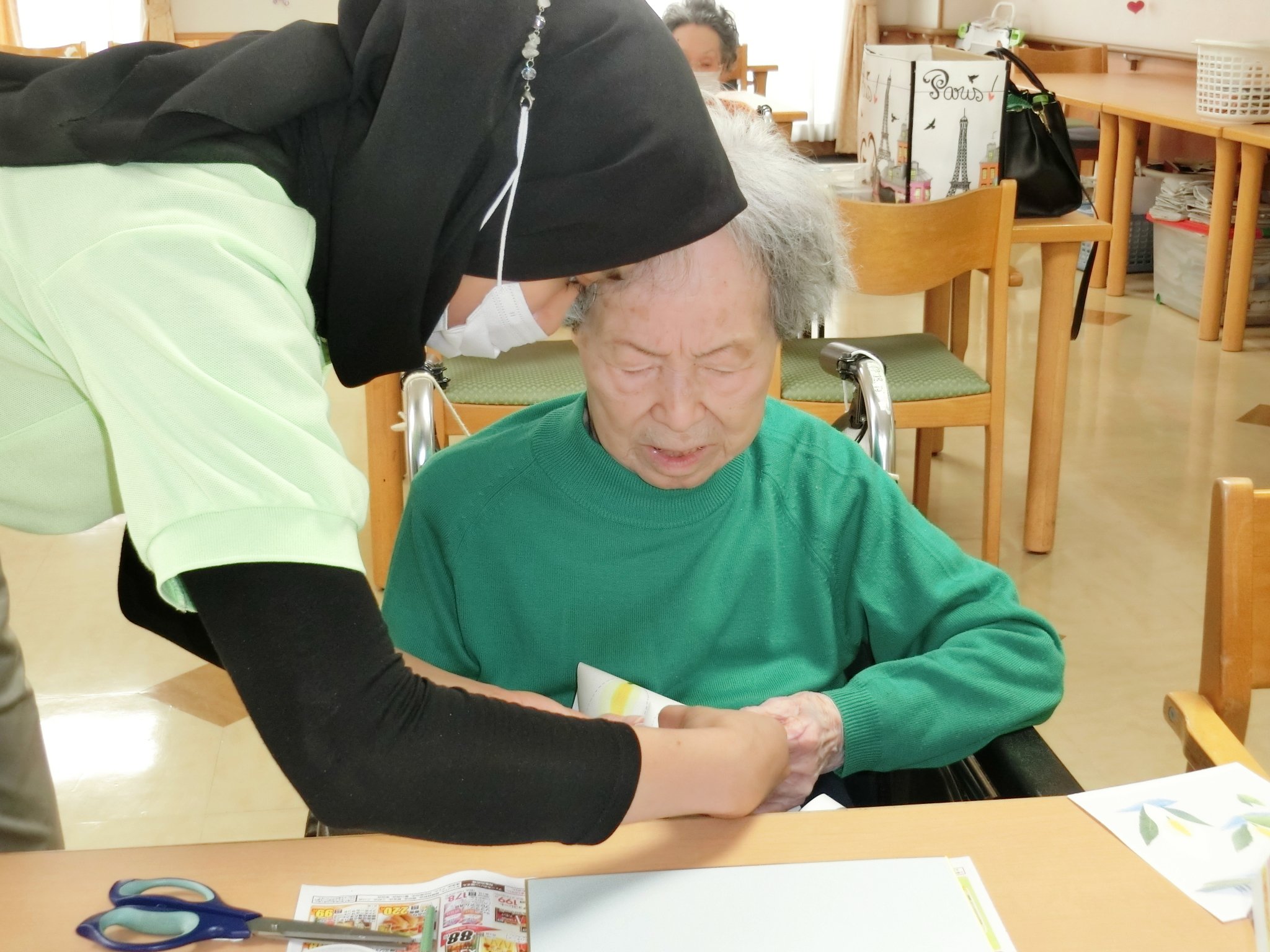 ちぎり絵教室-6　ニチイホーム星ヶ丘