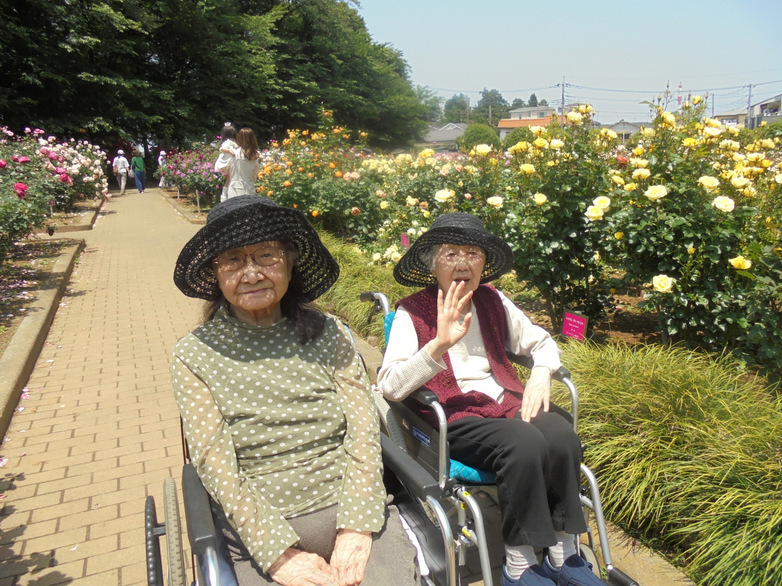 バラ公園へ-6　ニチイホームさいたま新都心