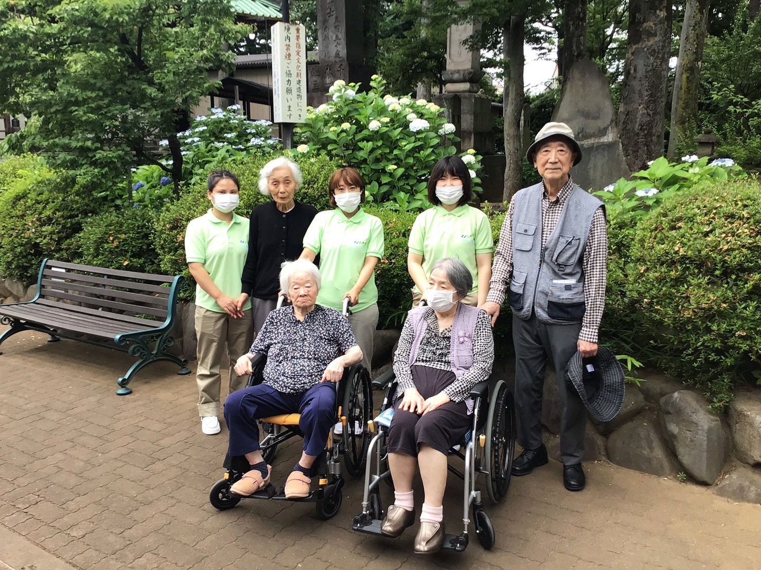 紫陽花鑑賞-1　ニチイホーム鷺ノ宮