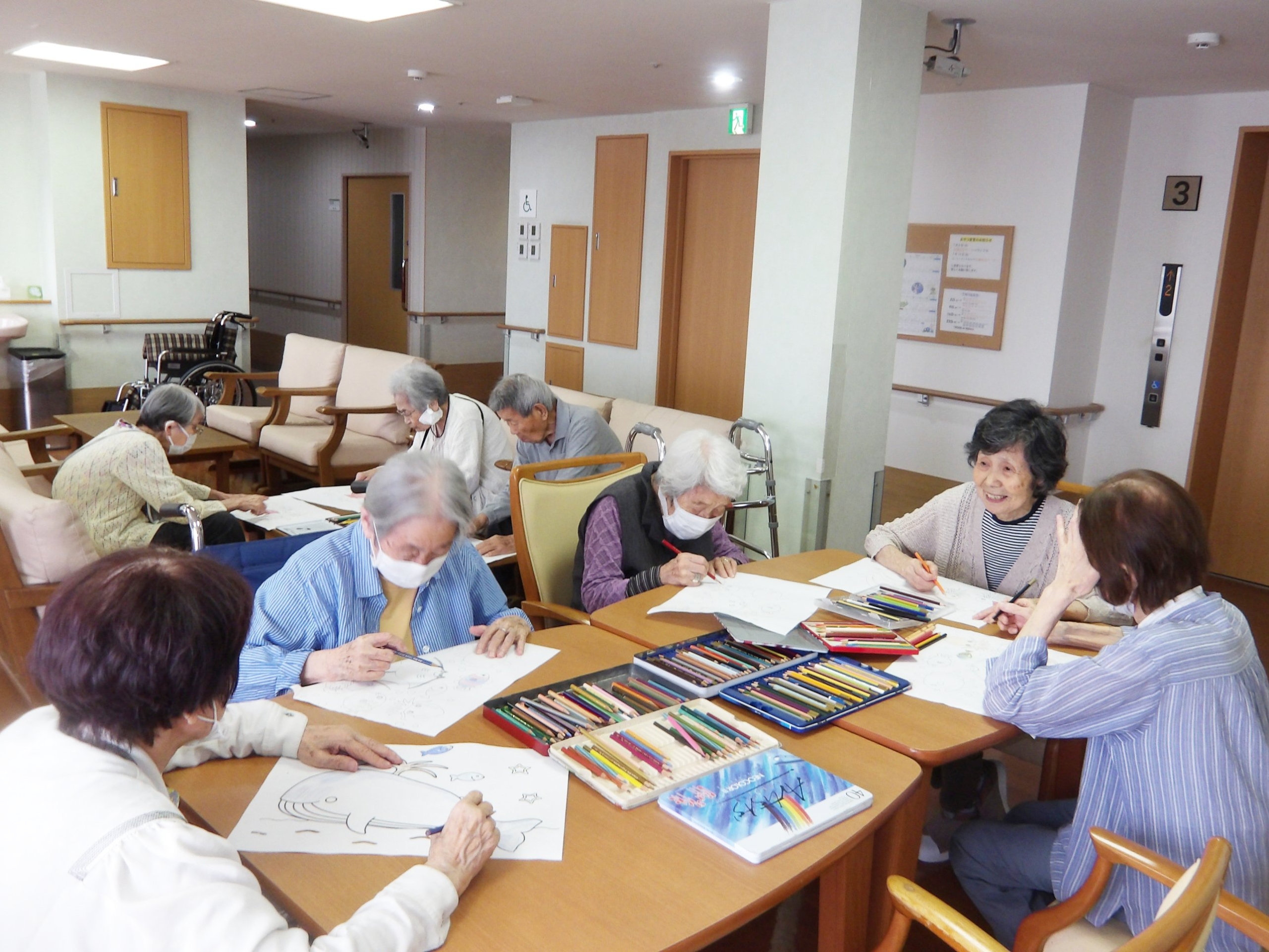 塗り絵-2　ニチイホーム東府中