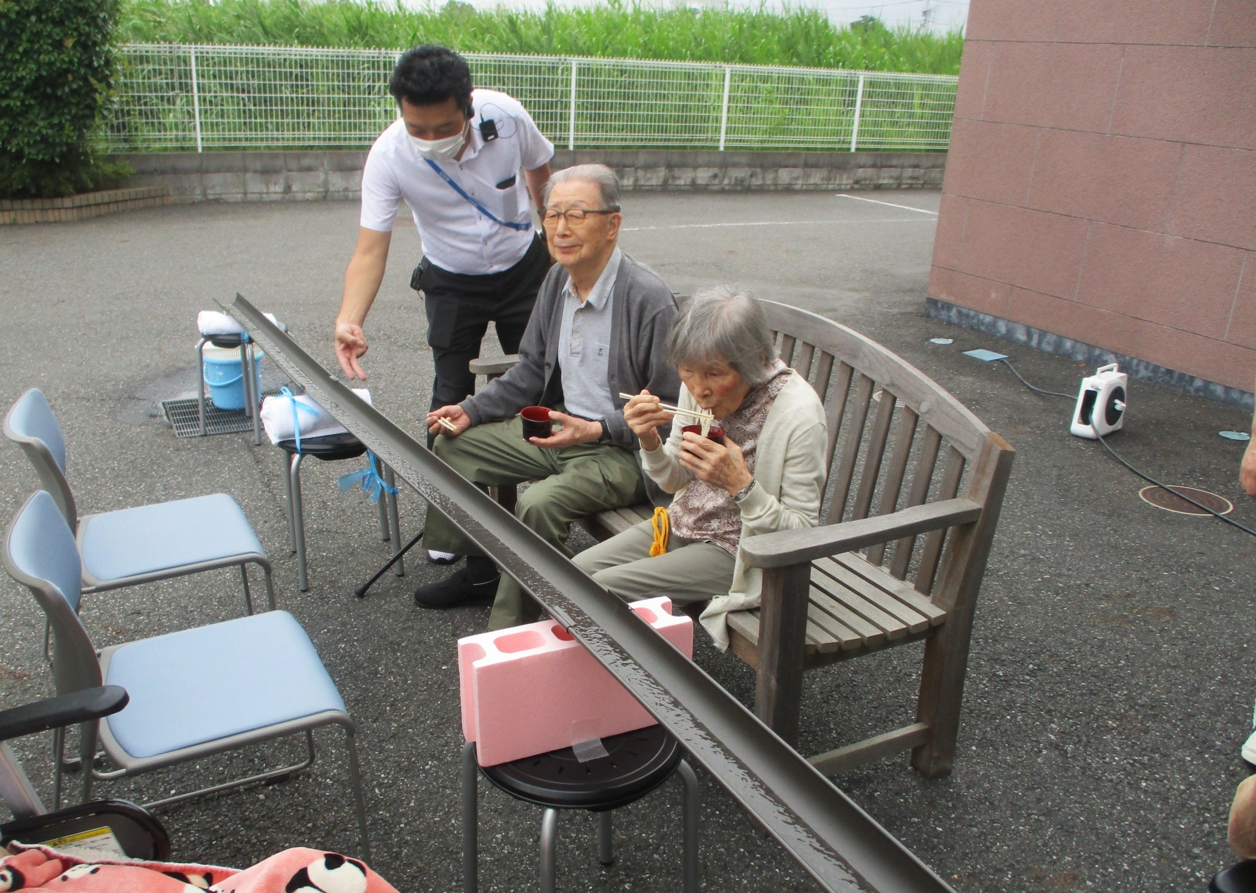 流しそうめん-3　ニチイホーム柏の葉