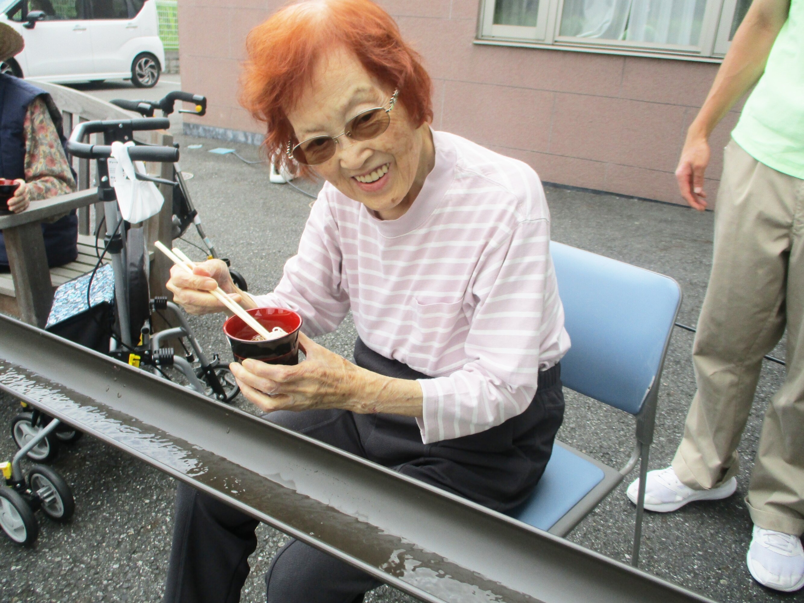 流しそうめん-6　ニチイホーム柏の葉
