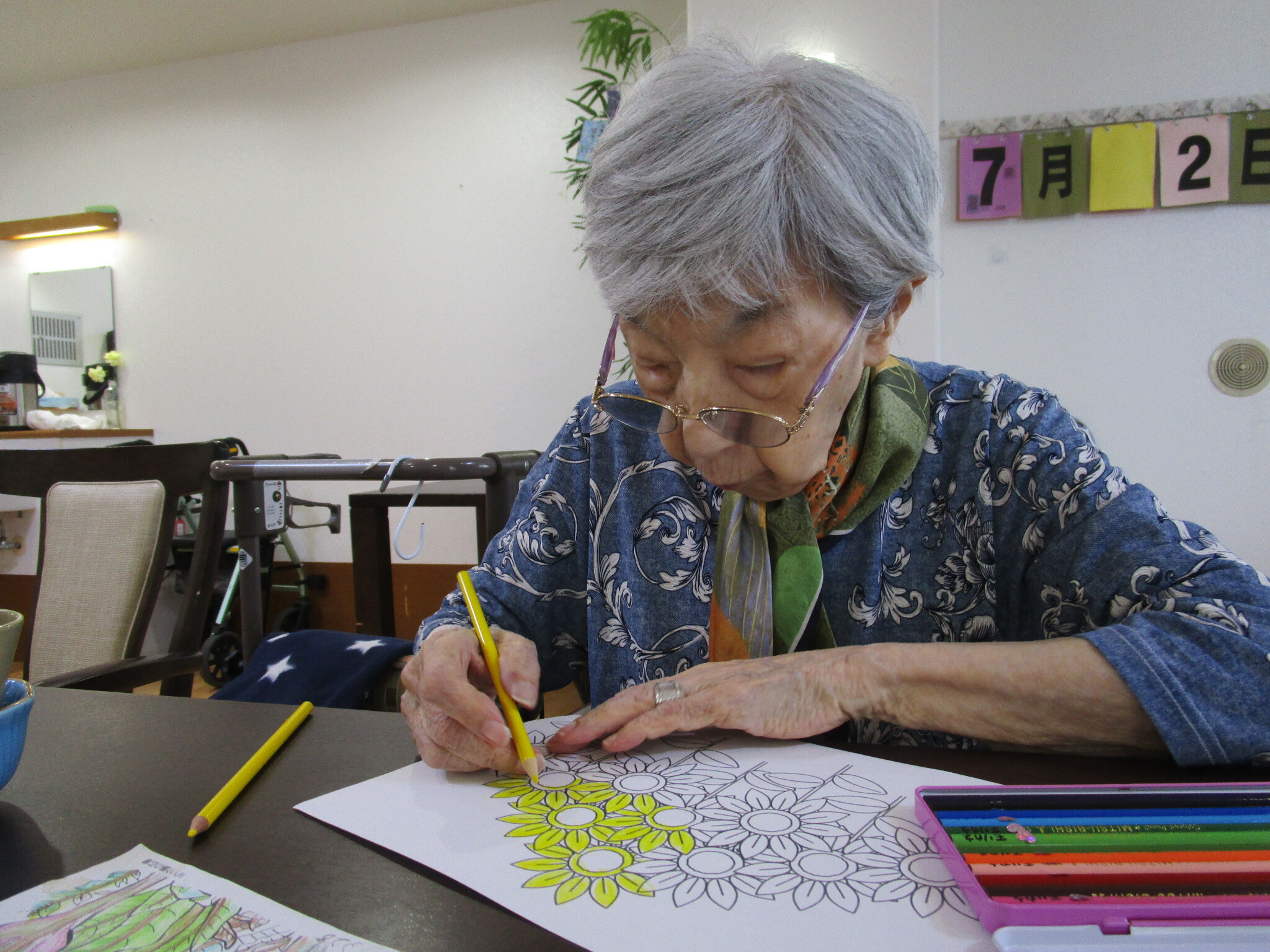 塗り絵-1　ニチイホーム三鷹