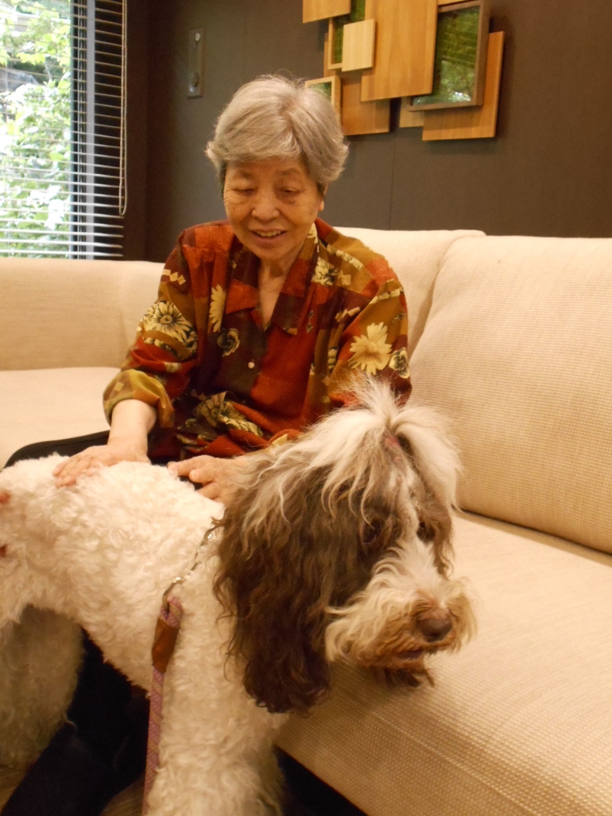 セラピー犬訪問-1　ニチイホーム江古田の杜