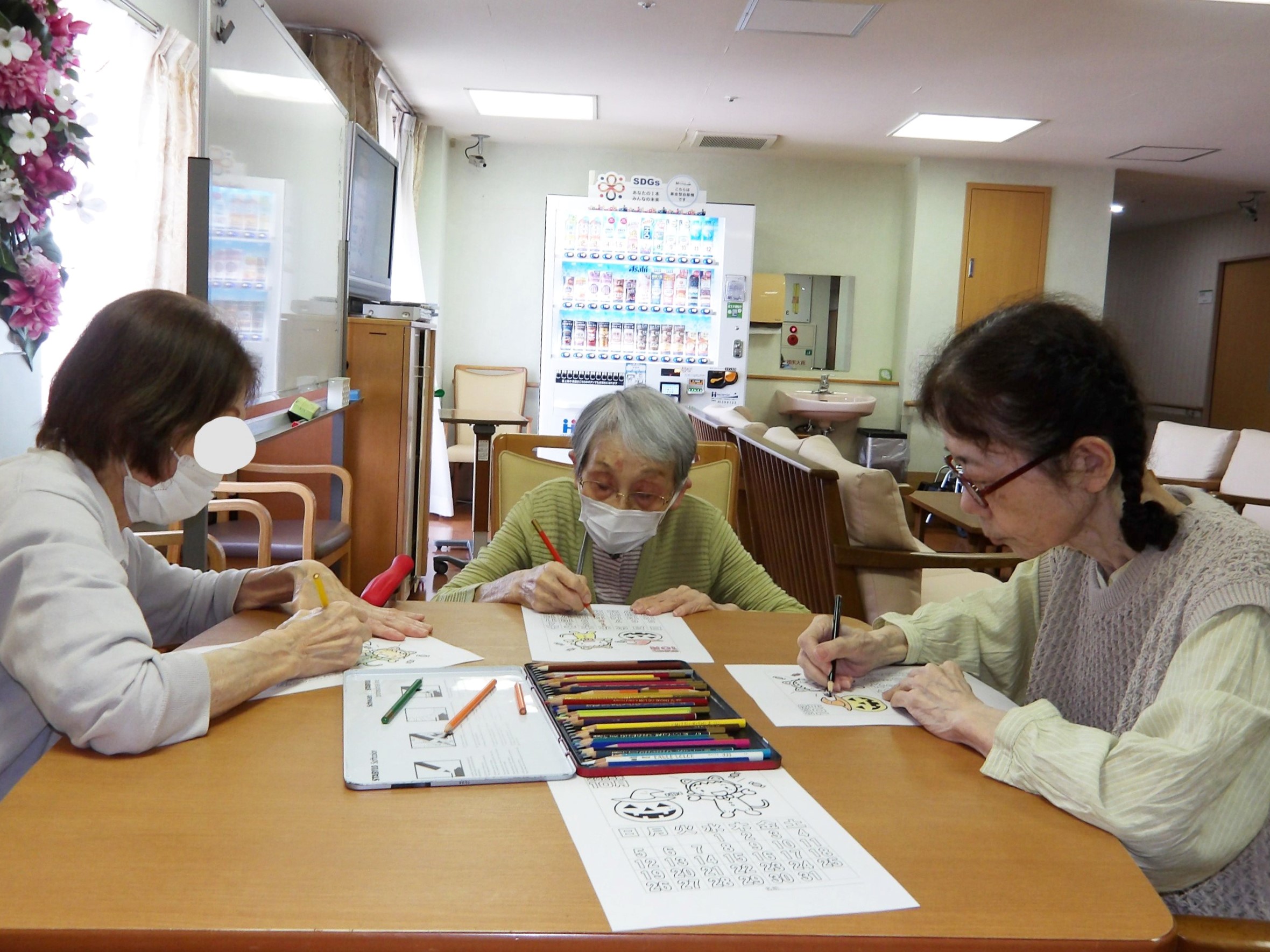 10月のカレンダー作り-1　ニチイホーム東府中