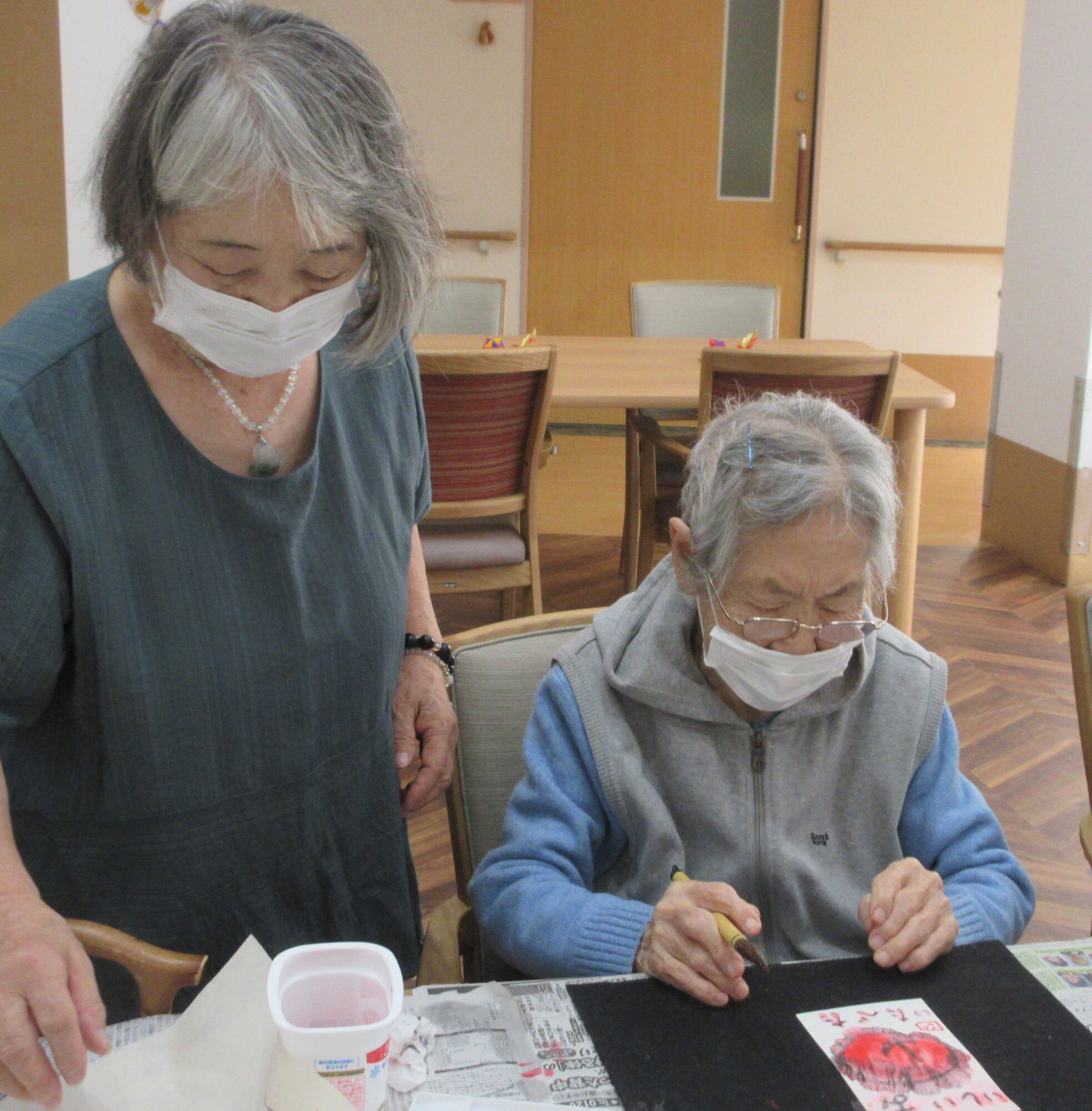 ９月絵手紙-3　ニチイホーム国立
