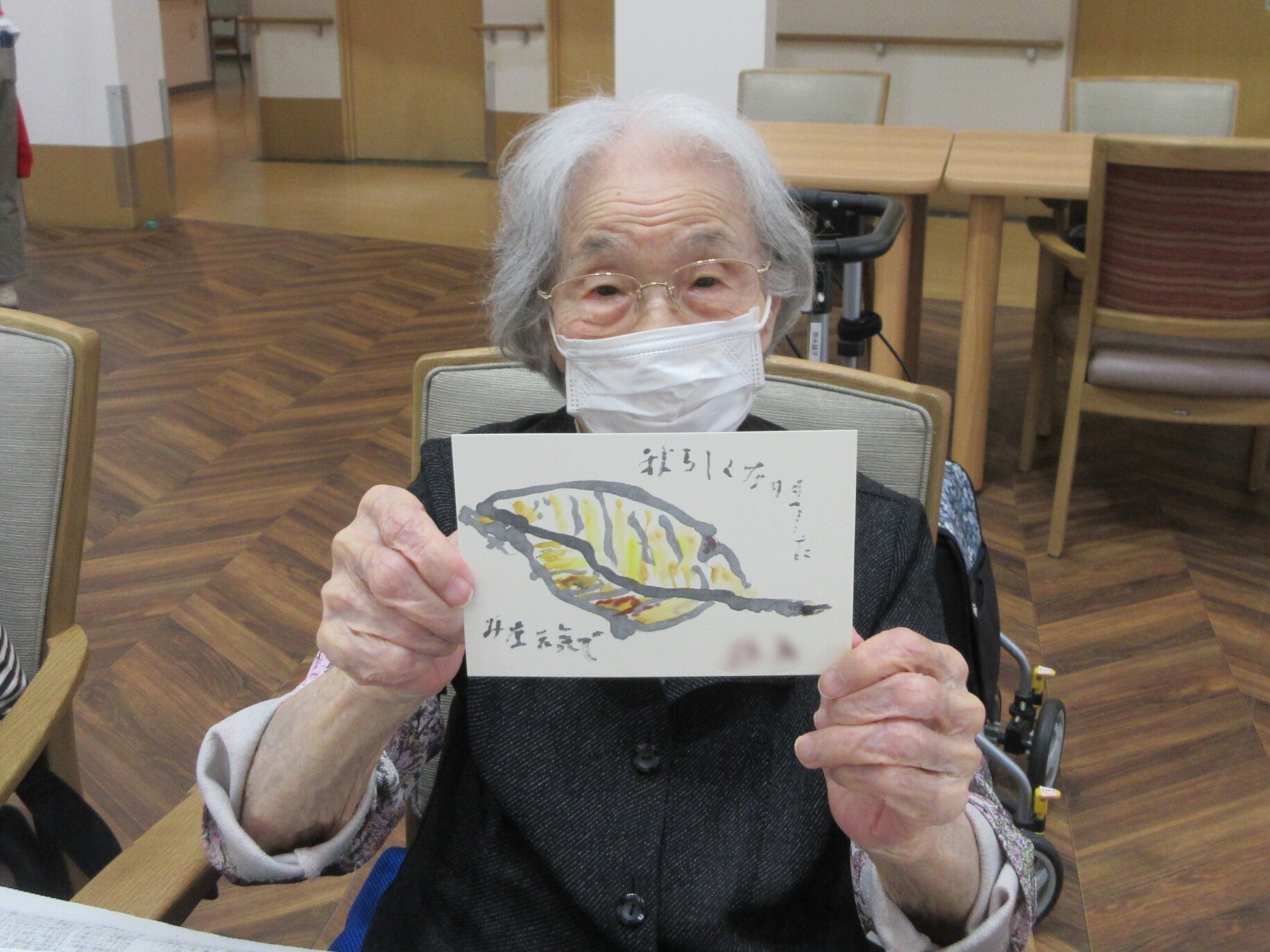 10月絵手紙、開催しました♪-1　ニチイホーム国立