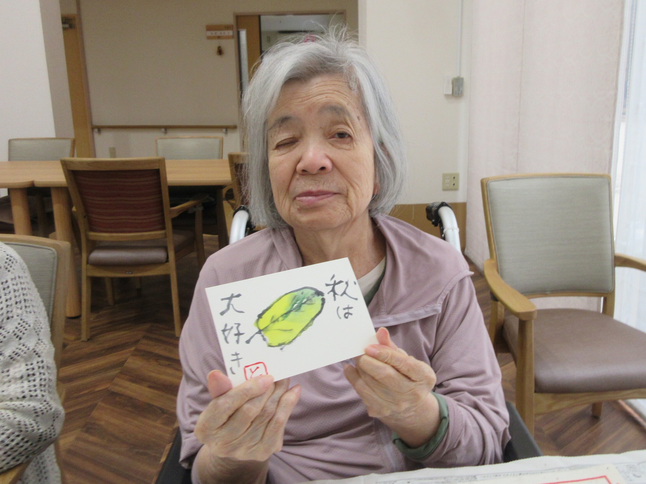 10月絵手紙、開催しました♪-2　ニチイホーム国立