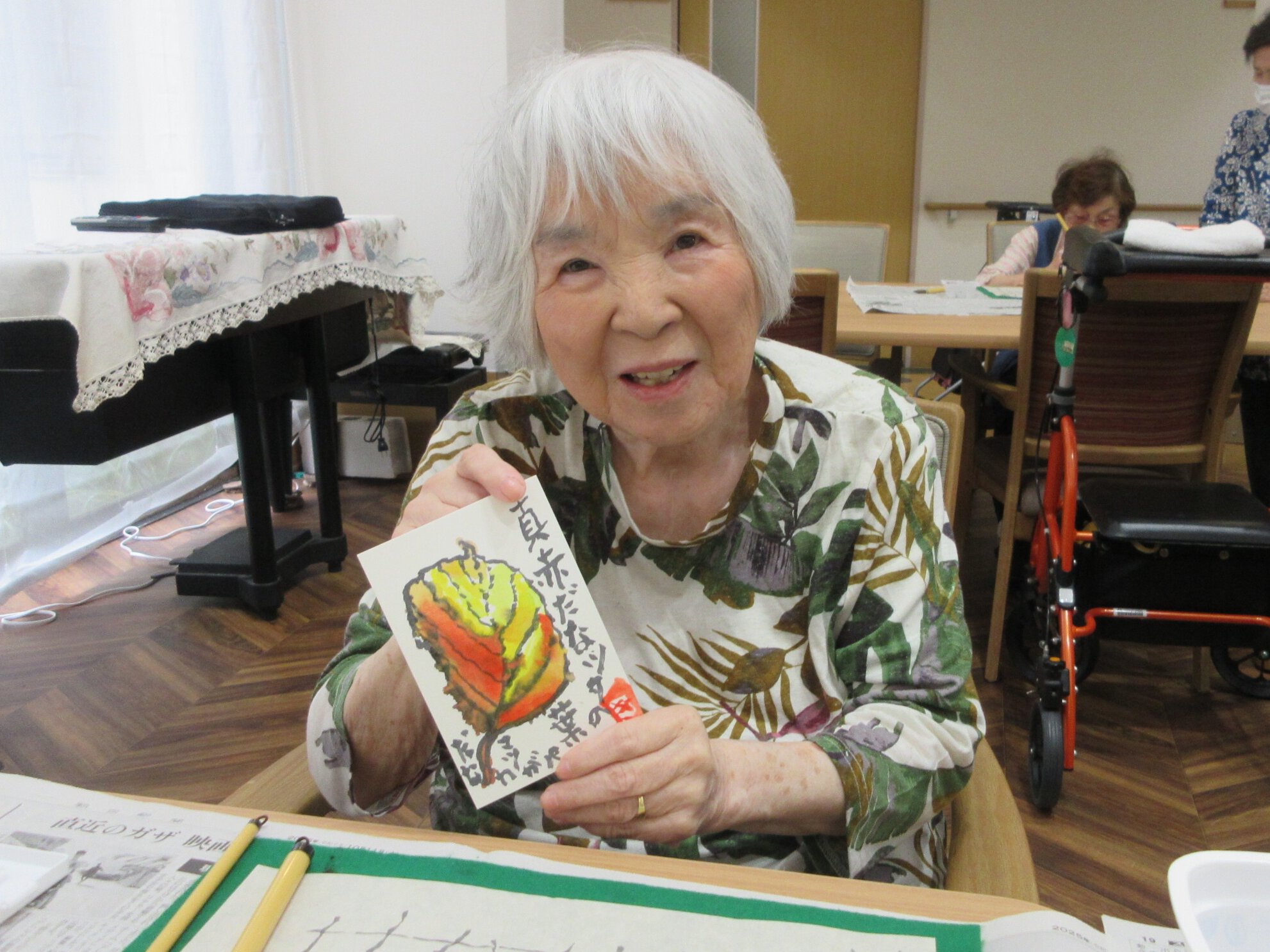 10月絵手紙、開催しました♪-3　ニチイホーム国立