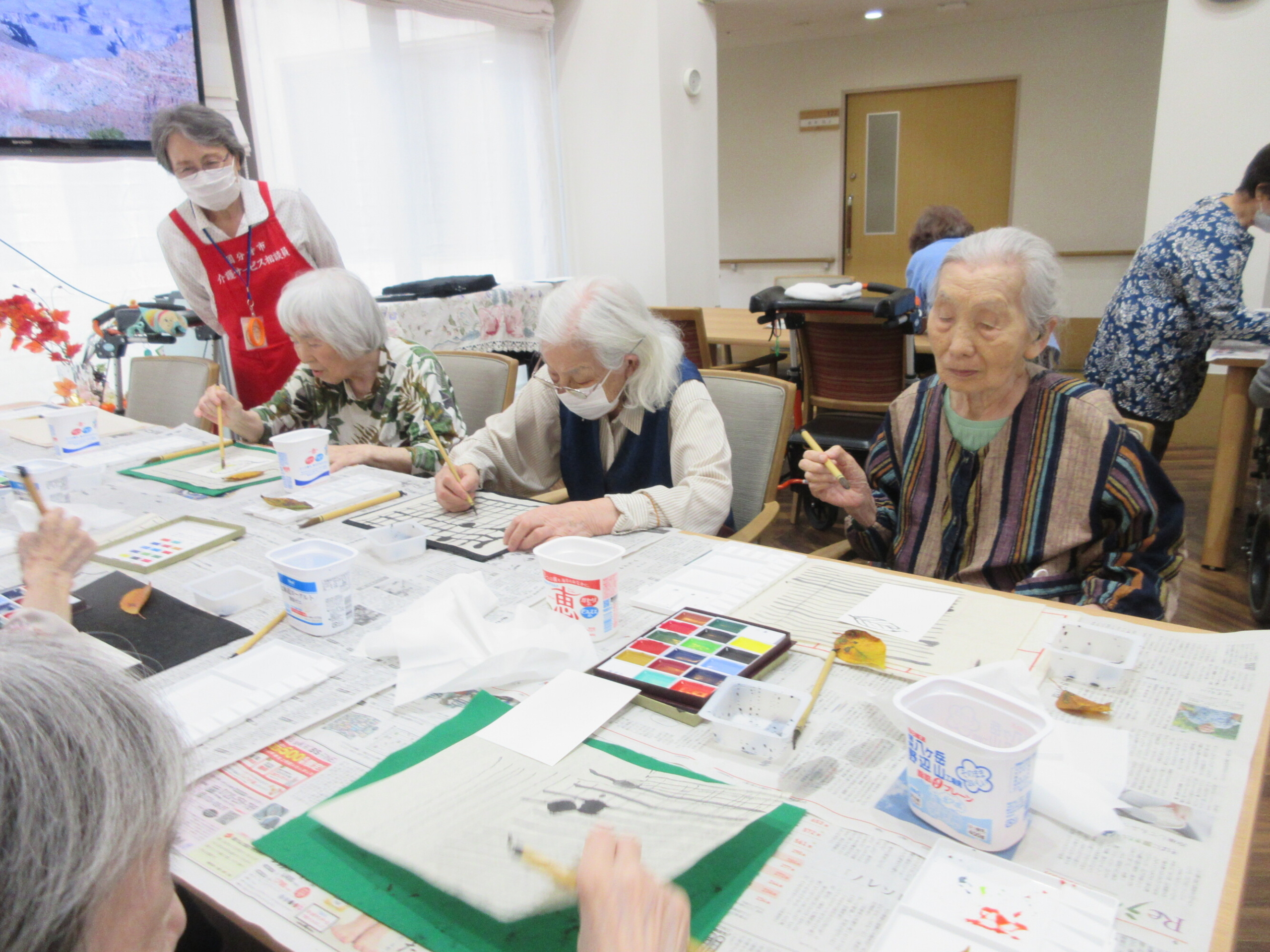 10月絵手紙、開催しました♪-5　ニチイホーム国立
