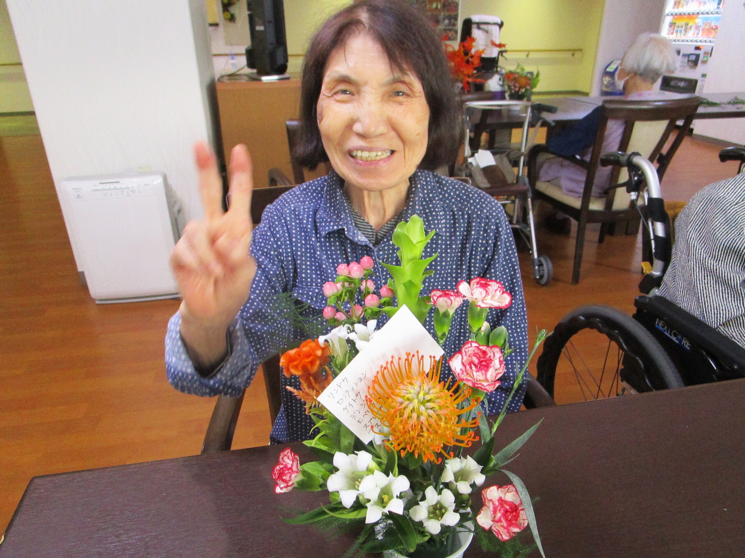 フラワーアレンジメント-3　ニチイホーム三鷹