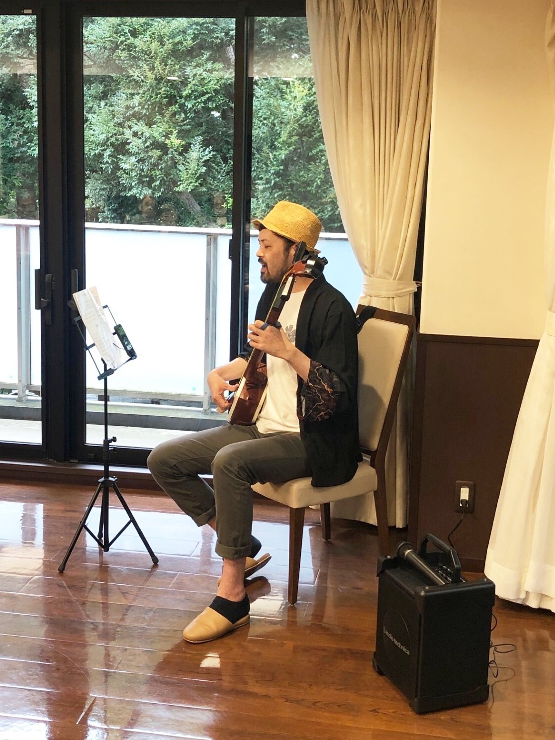 三味線演奏会-2 ニチイホーム江古田の杜