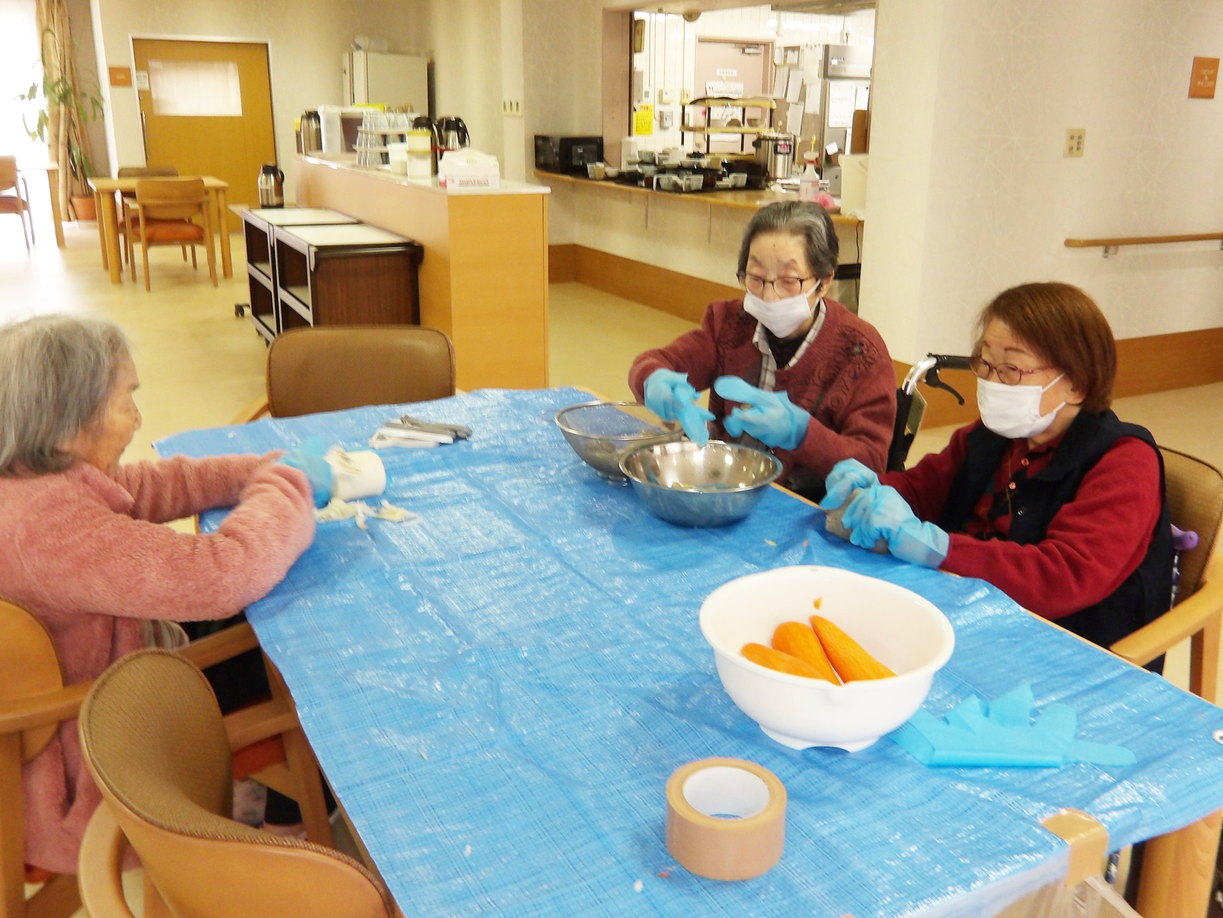 豚汁作り-1 ニチイホーム東府中