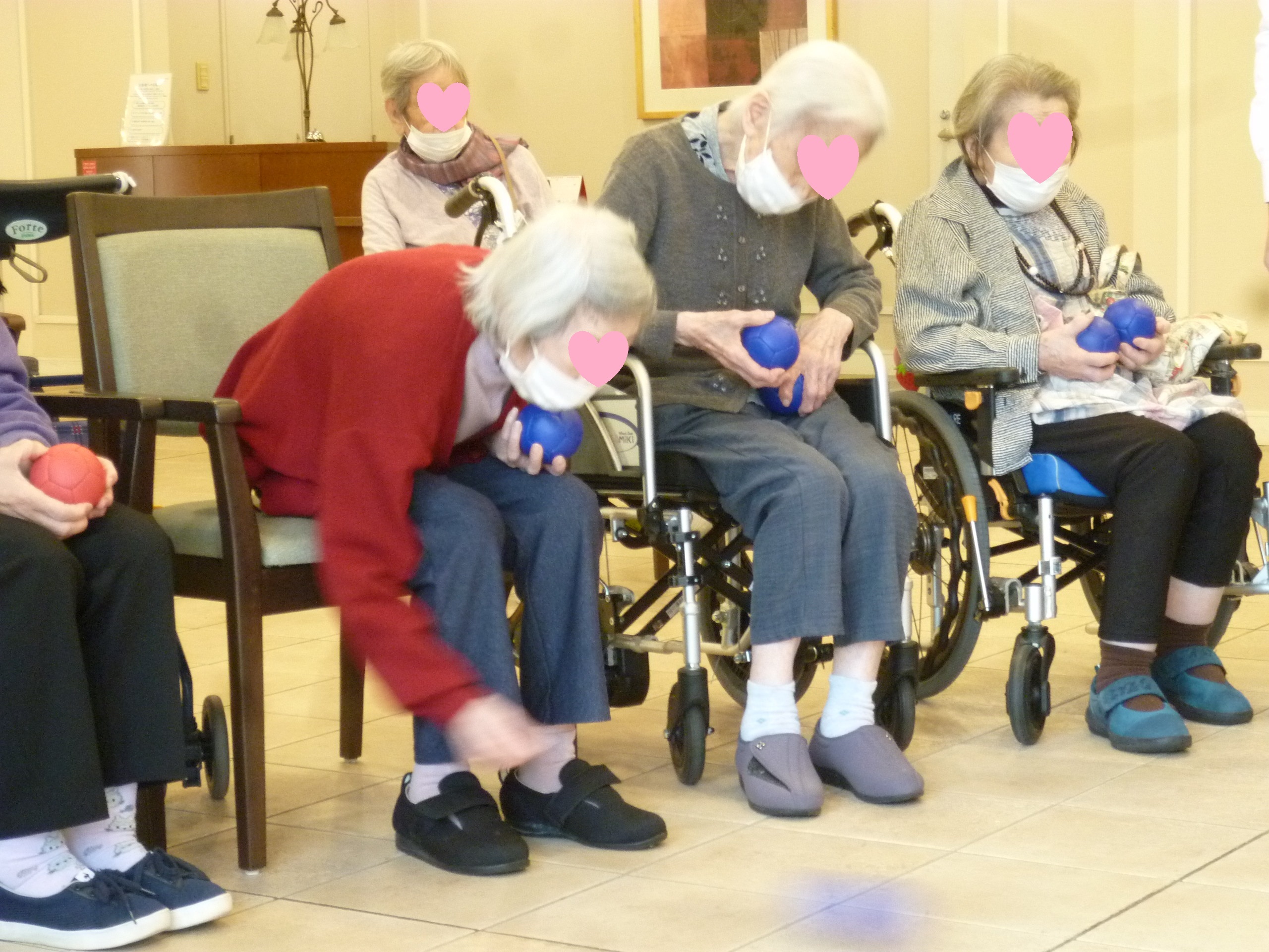 ボッチャで交流会-2 ニチイホーム東船橋