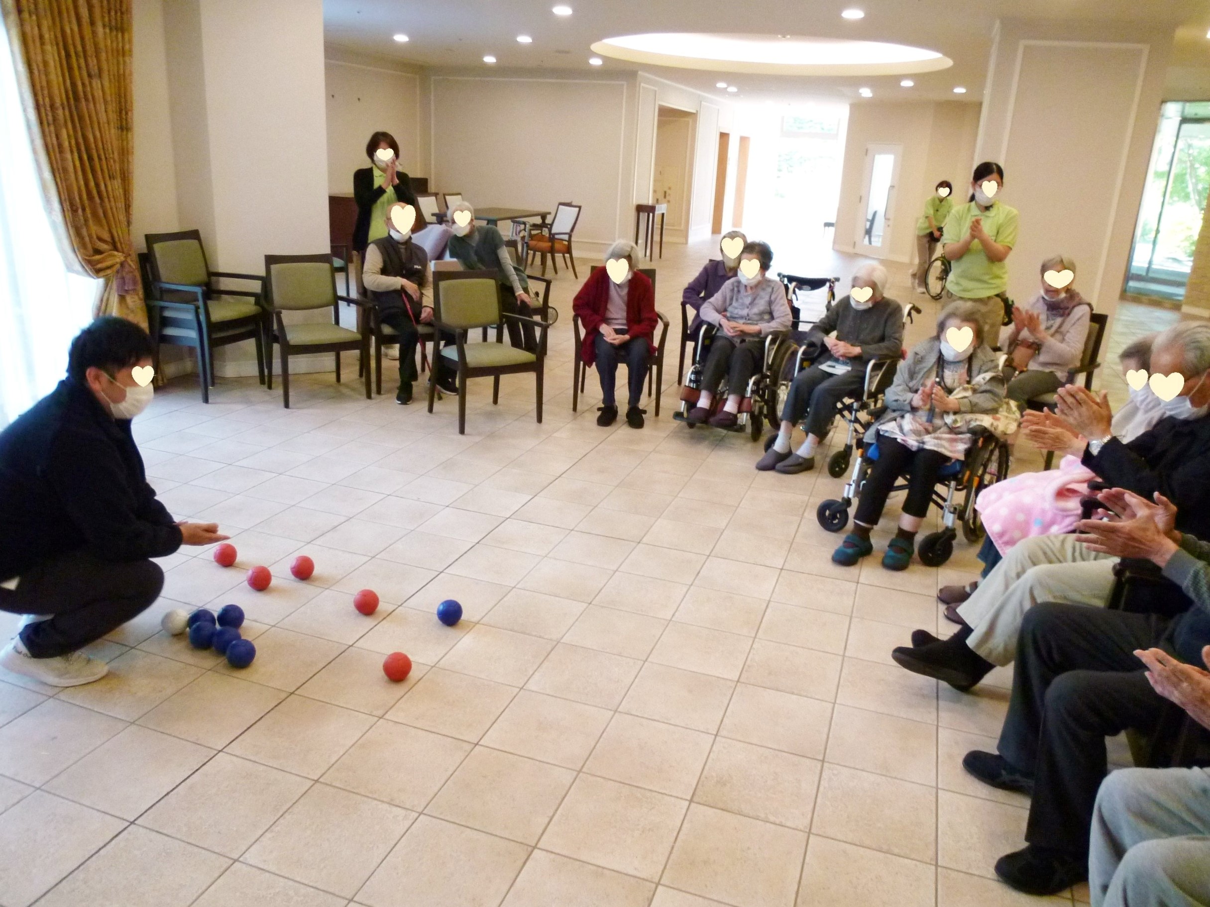 ボッチャで交流会-4 ニチイホーム東船橋