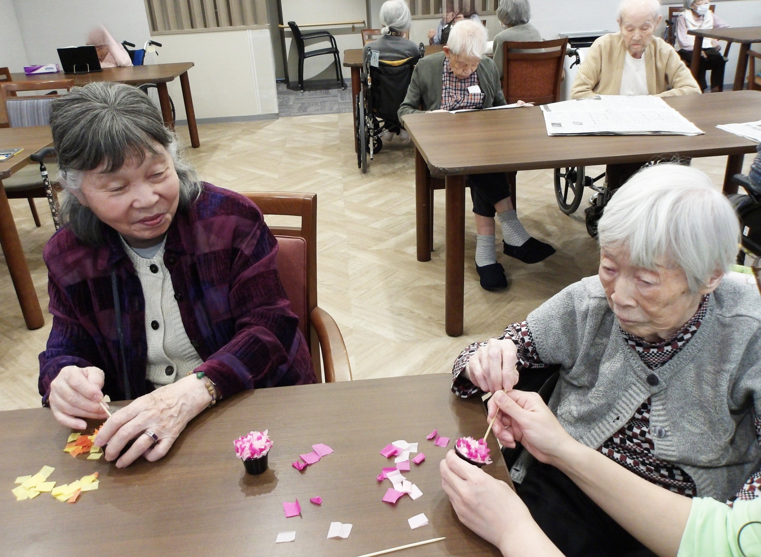 かわいいお花作り-3　ニチイホーム野方