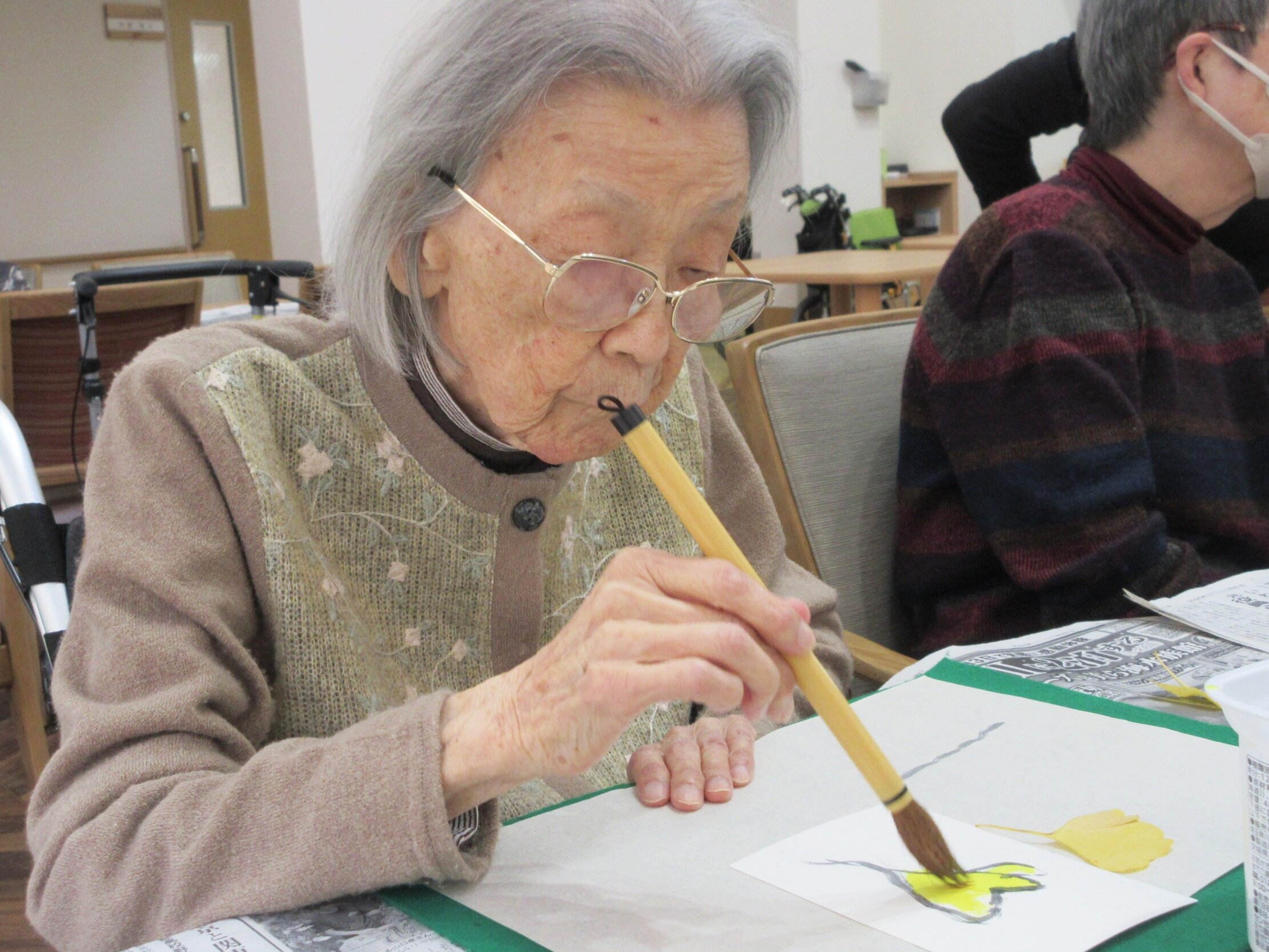 11月の絵手紙-4　ニチイホーム国立