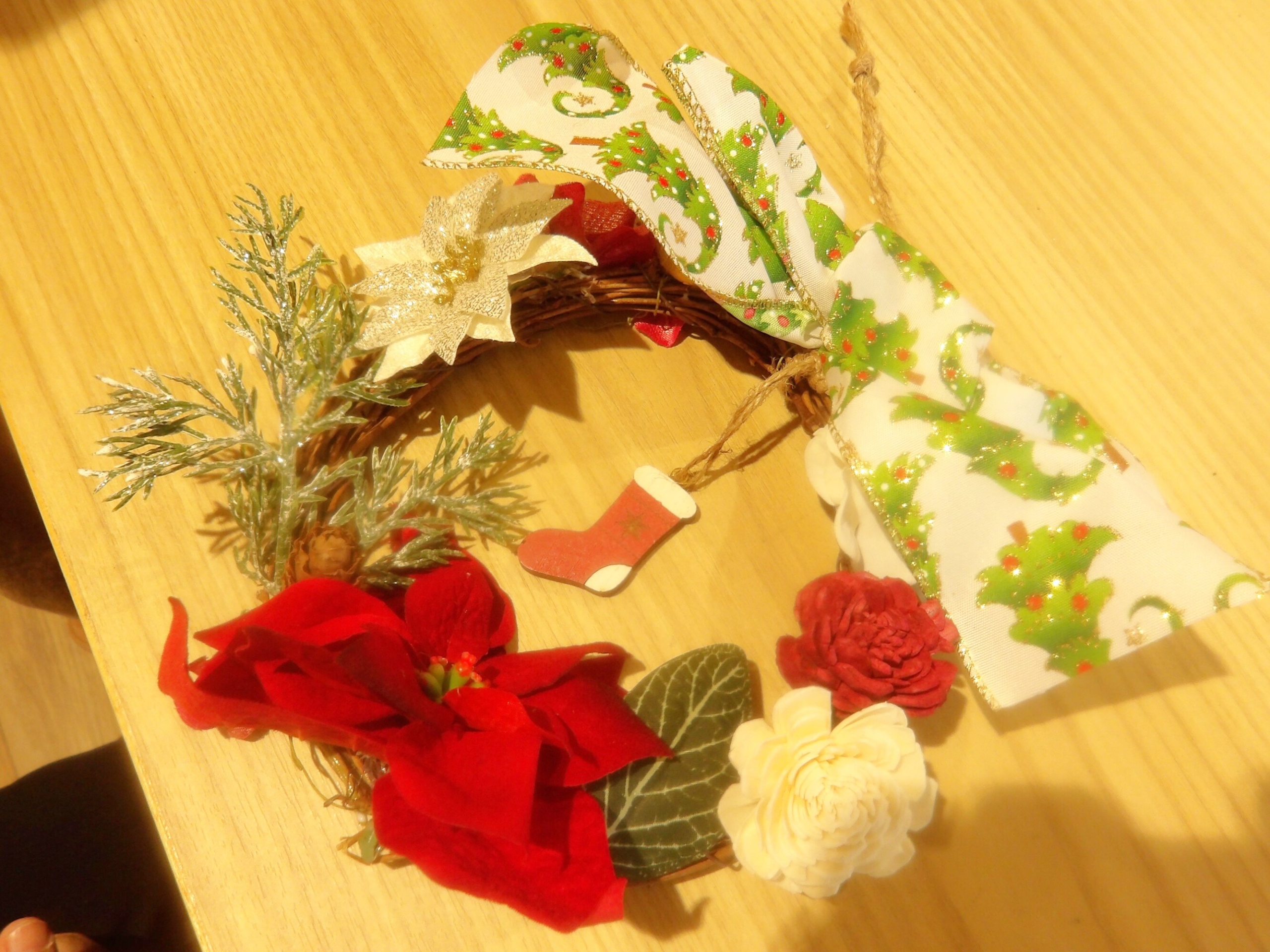 クリスマスリースづくり-1 ニチイホーム南大井