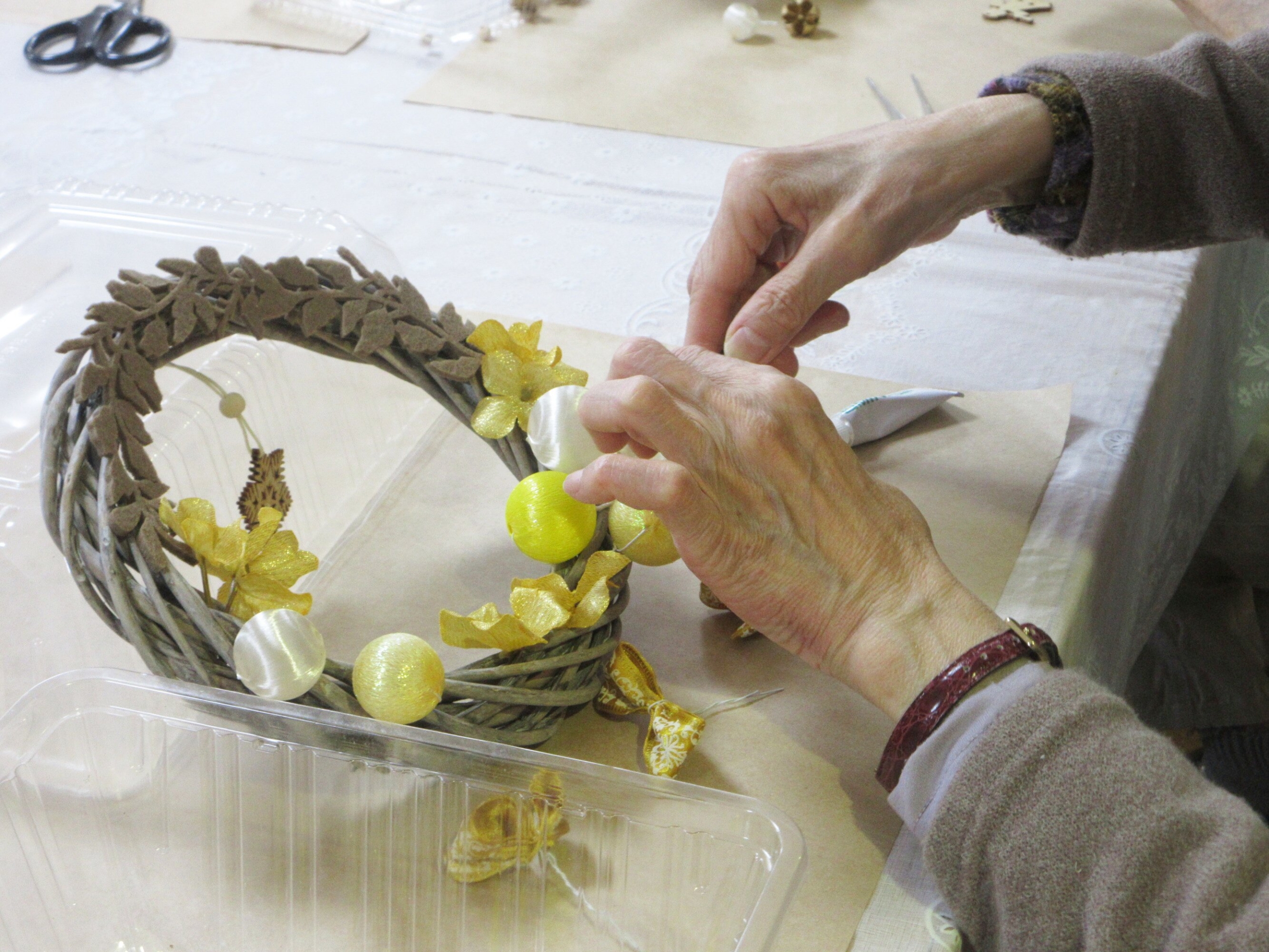 クリスマスリース教室-2 ニチイホーム南大泉