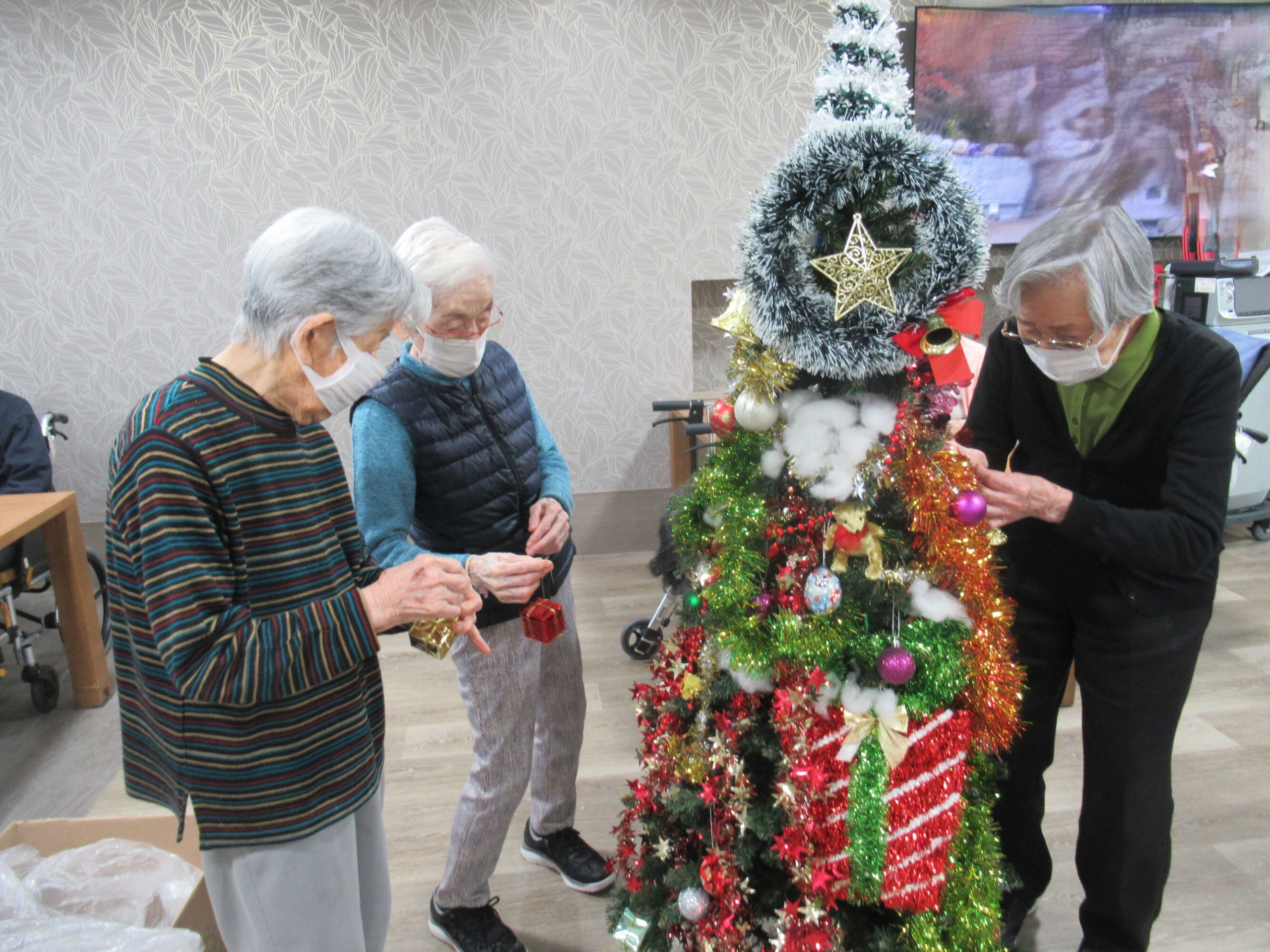 クリスマスの飾り付け-3 ニチイホーム中野南台