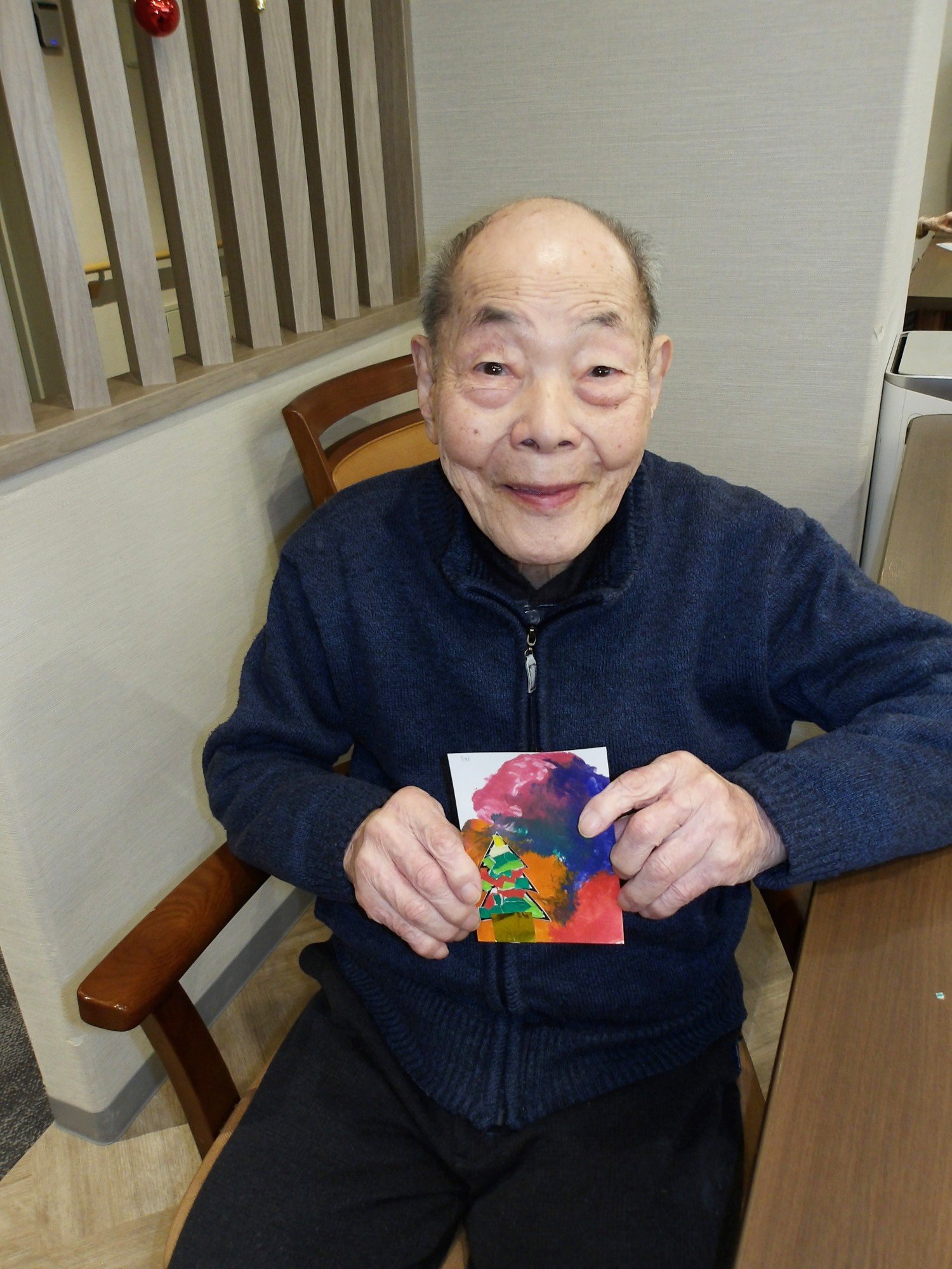 クリスマスカード作り-5　ニチイホーム野方