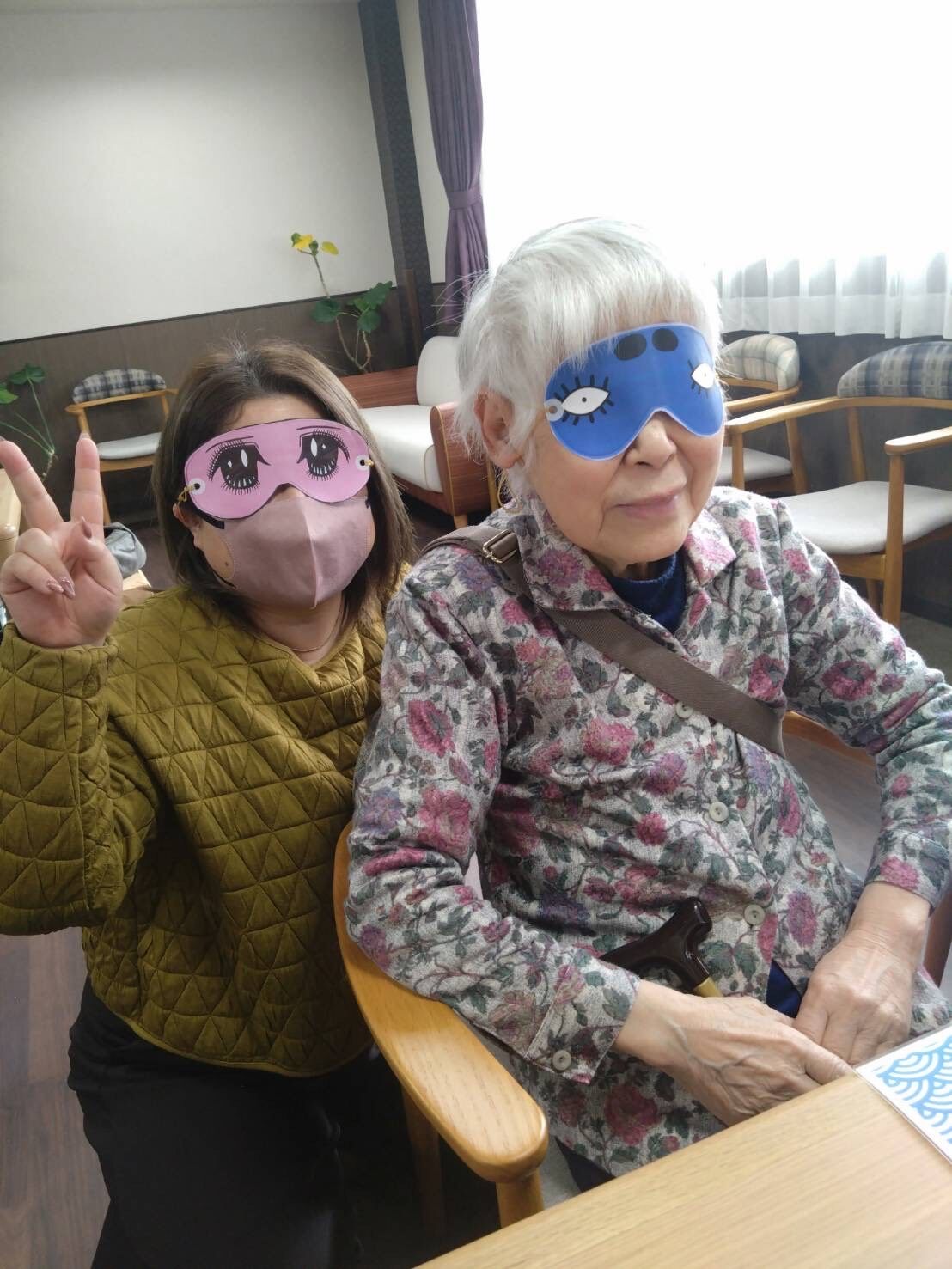 新春!福笑い大会-1 ニチイメゾン南草津Ⅱ番館