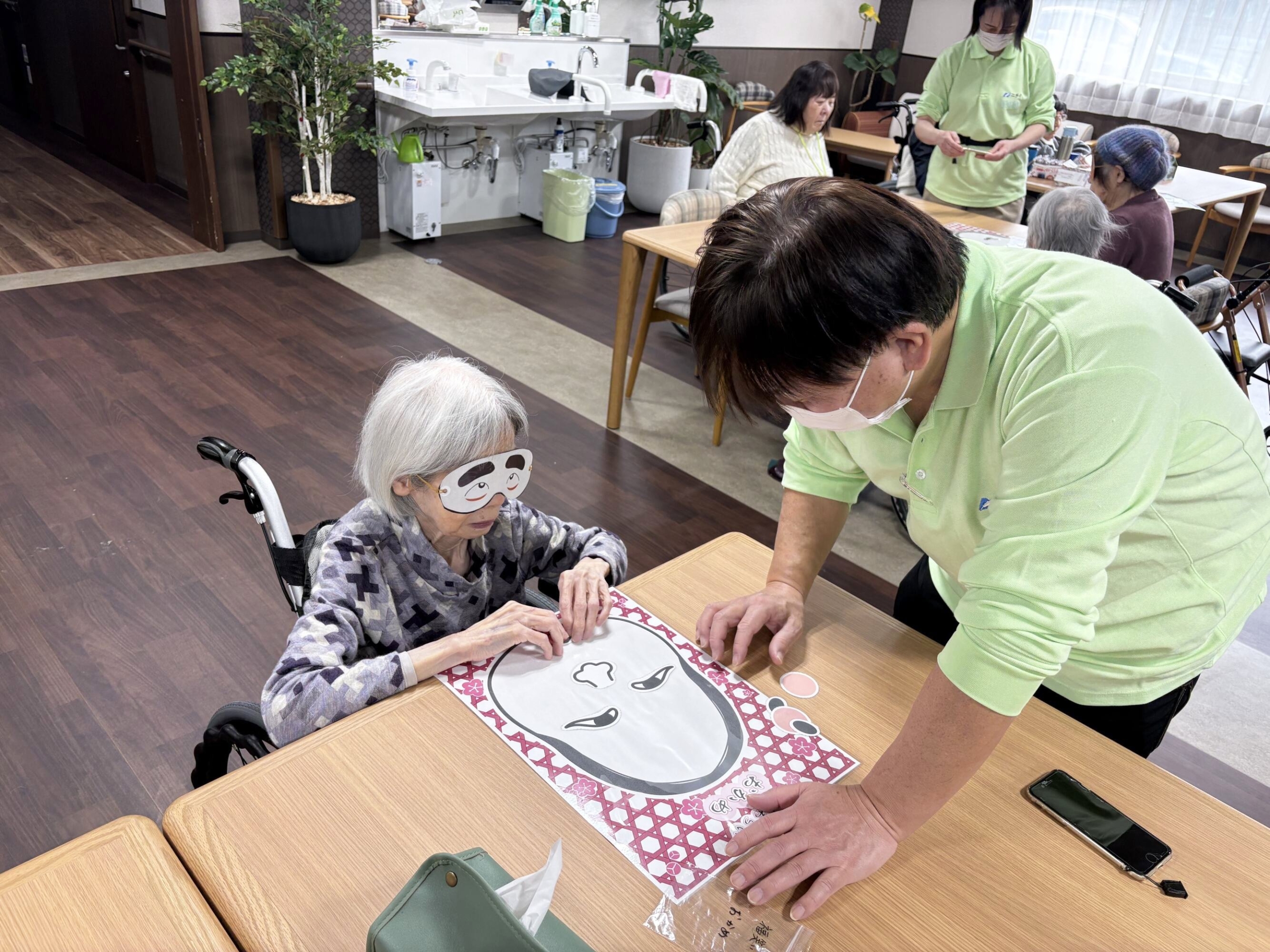 新春!福笑い大会-4 ニチイメゾン南草津Ⅱ番館