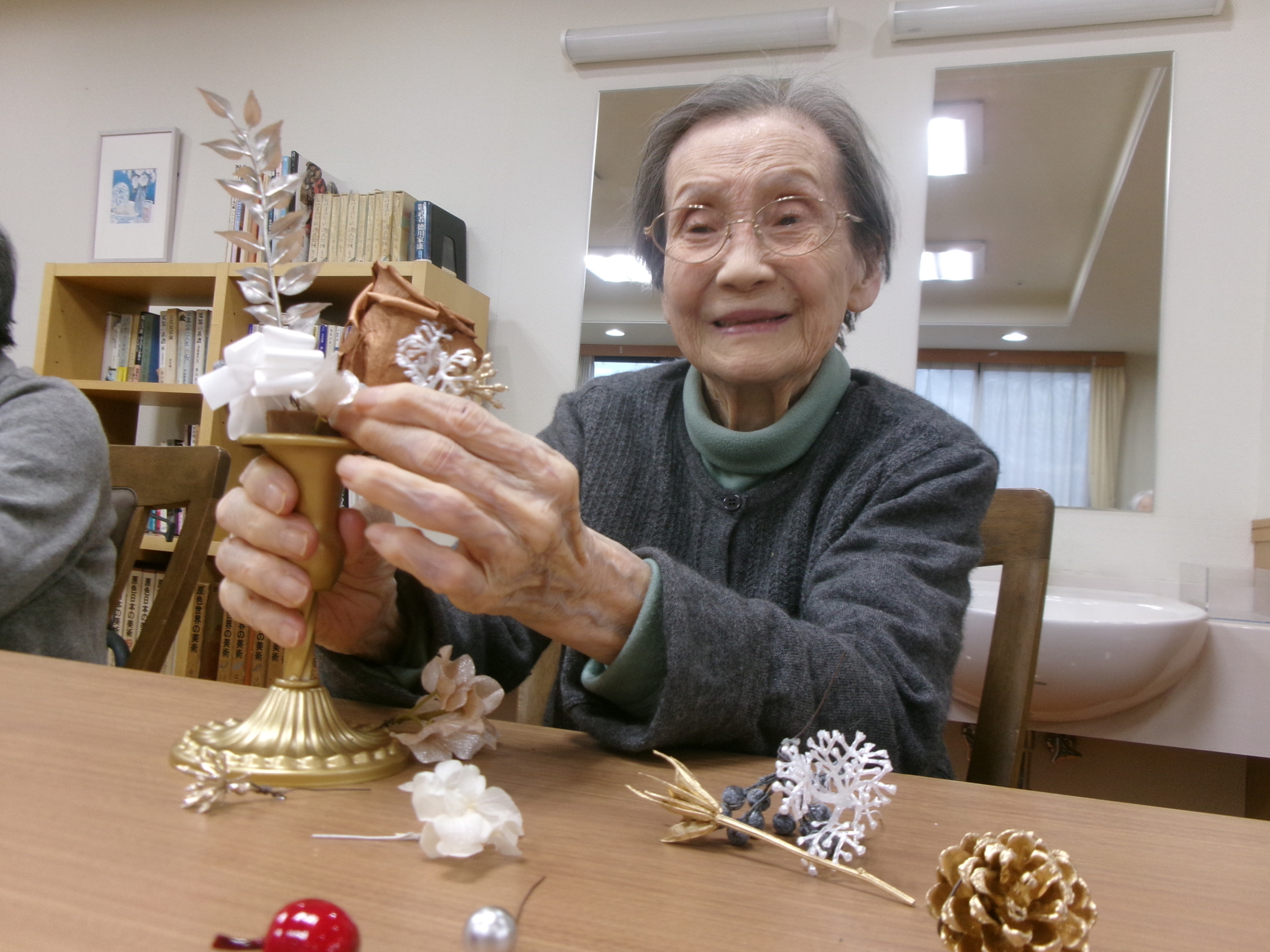 プリザーブドフラワー~クリスマスver.~-1 ニチイホーム登戸