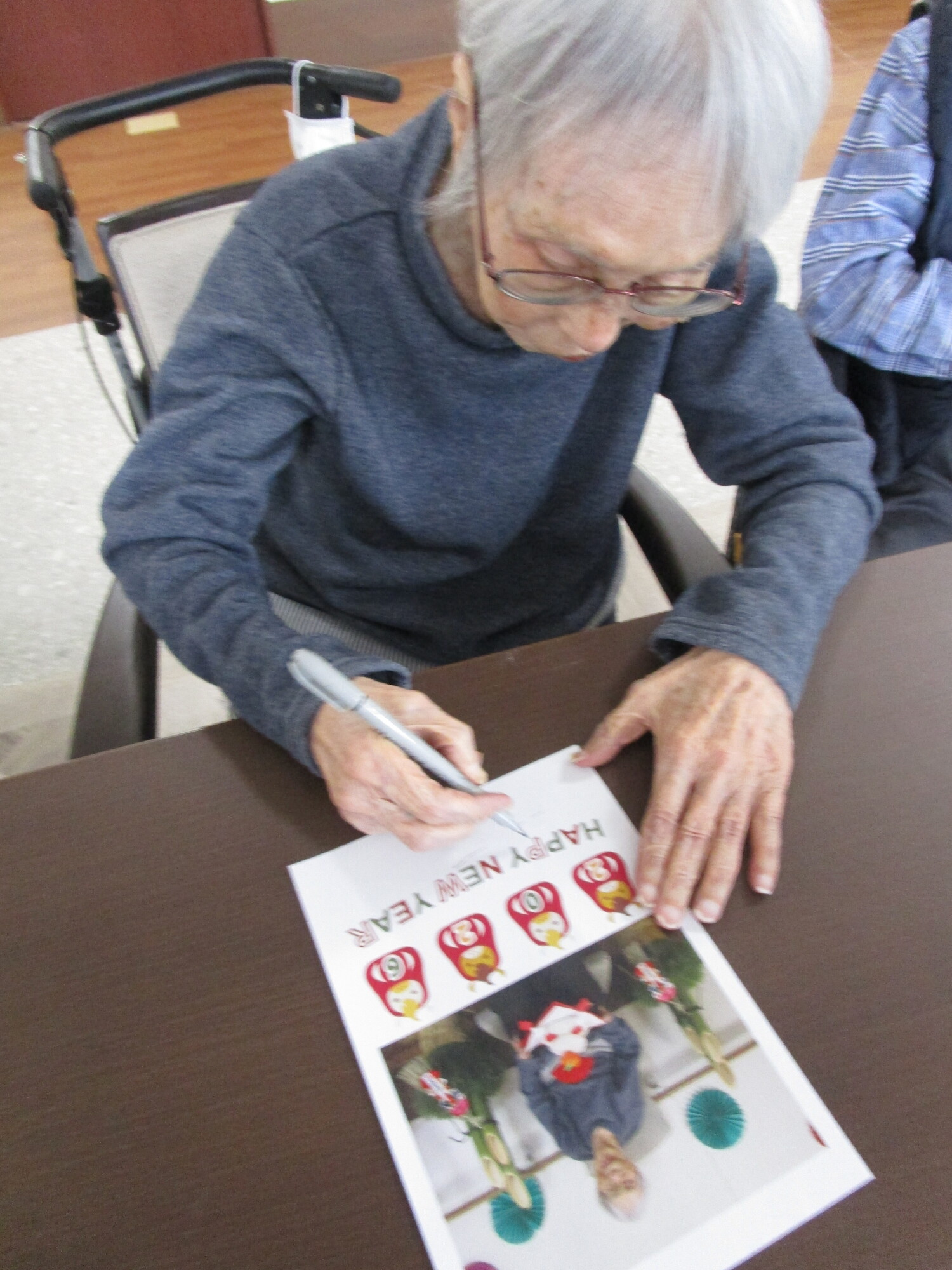 年賀状作り-2　ニチイホーム成城