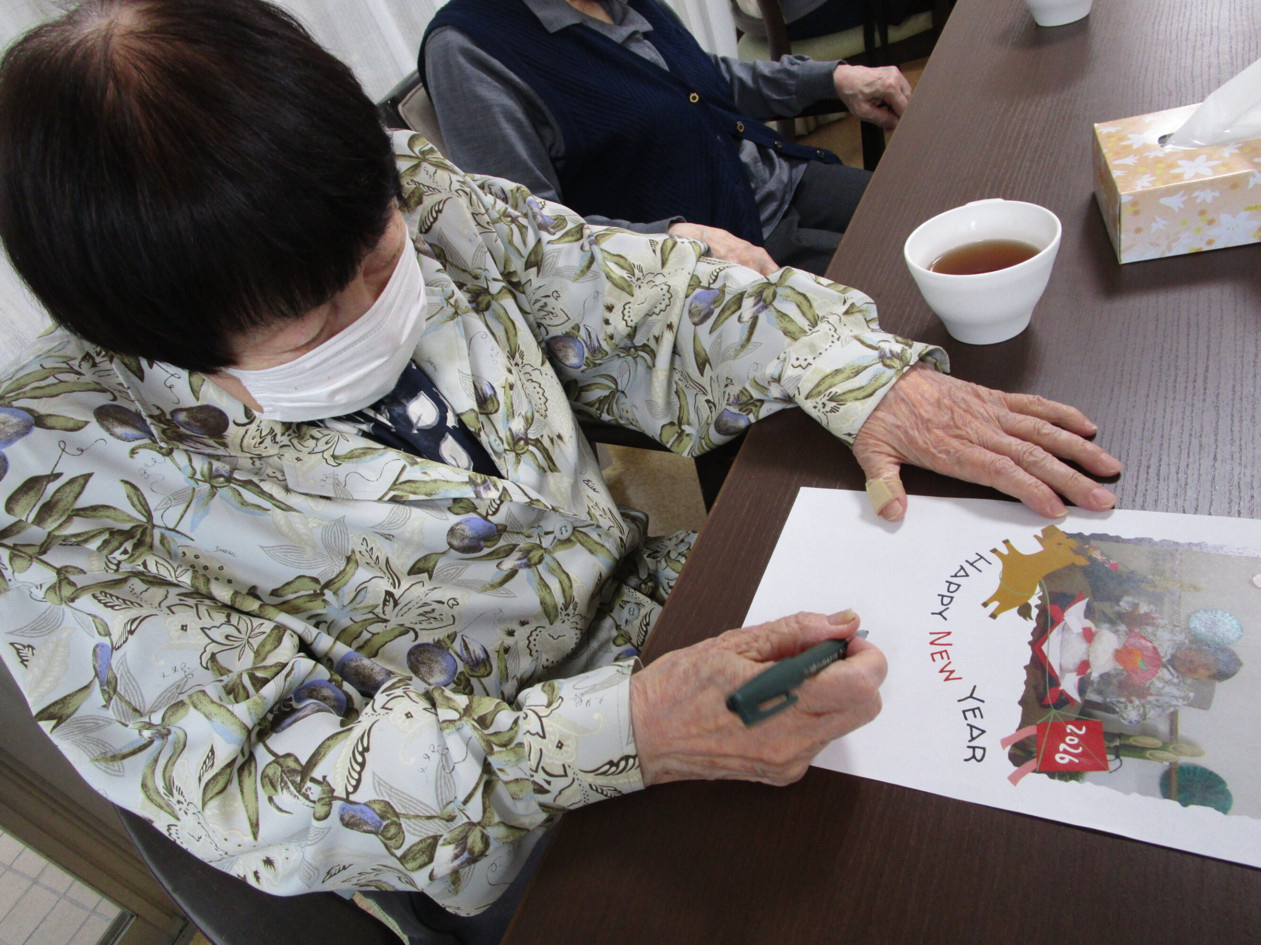 年賀状作り-4　ニチイホーム成城