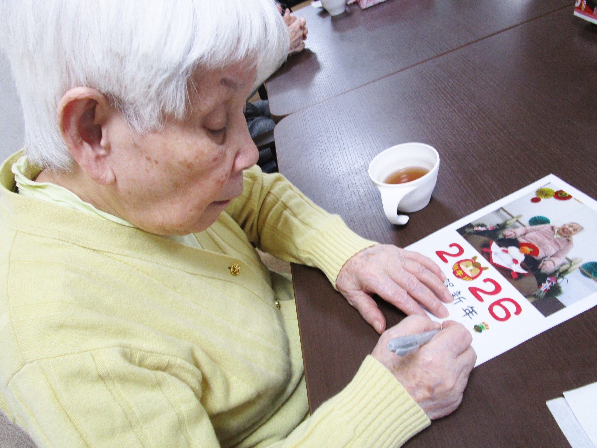 年賀状作り-5　ニチイホーム成城