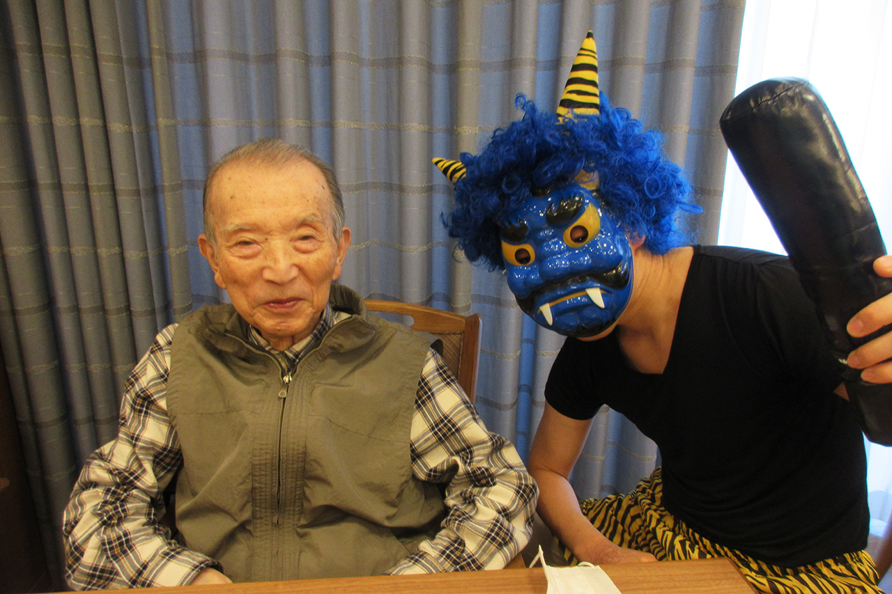 福は内！節分で鬼さんと楽しく豆まき-4 ニチホーム東船橋