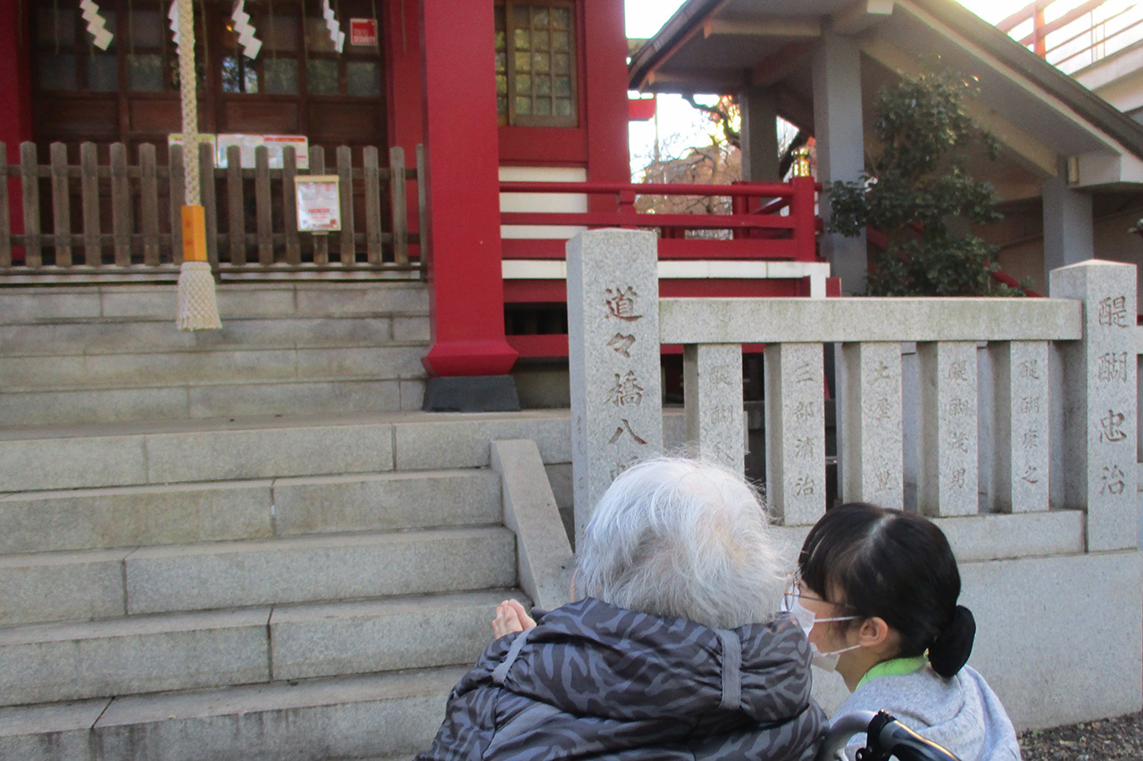 近くの神社へ初詣-4 ニチイホーム久が原