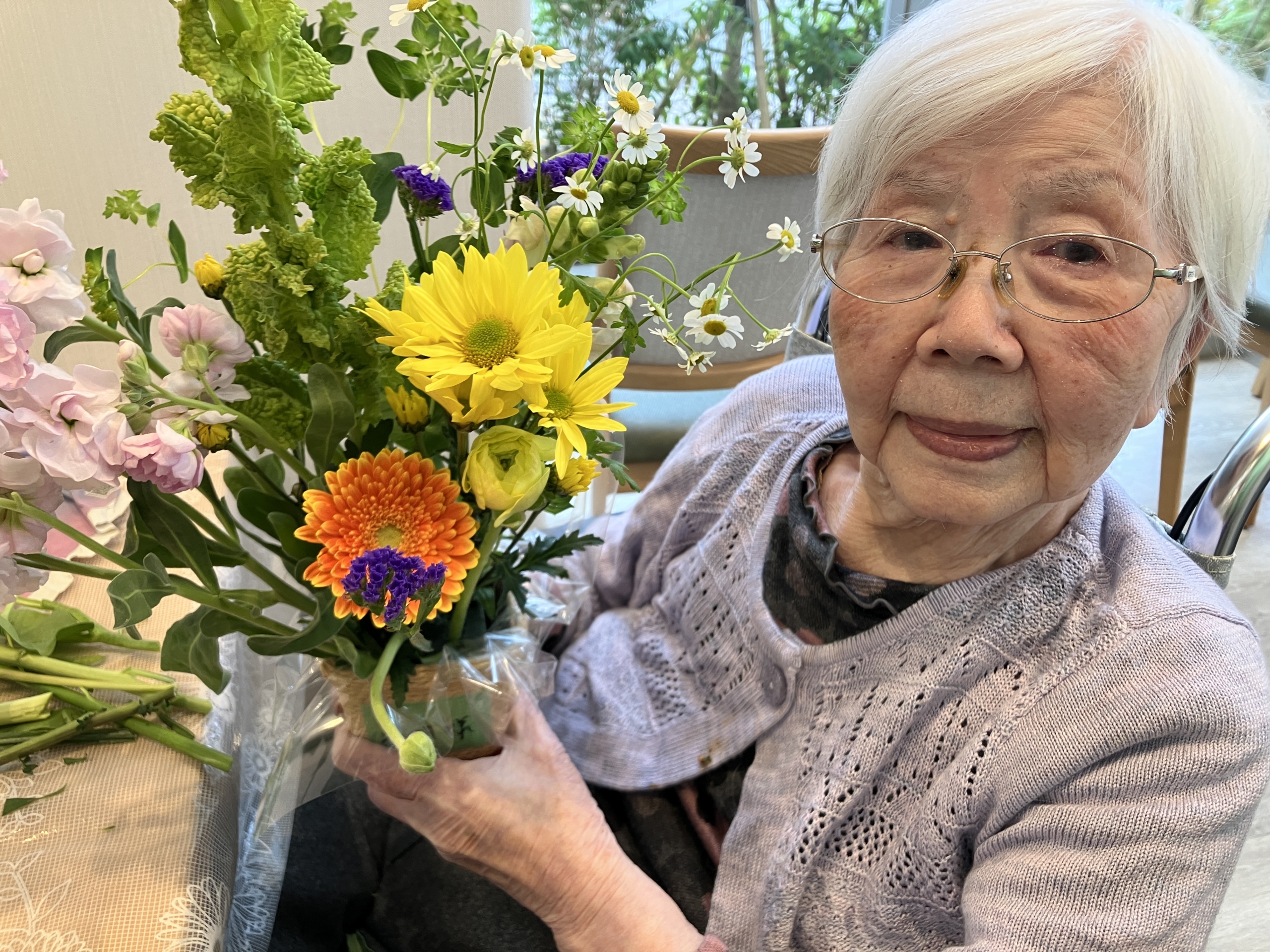 フラワーアレンジメント-1 ニチイホーム杉並松庵