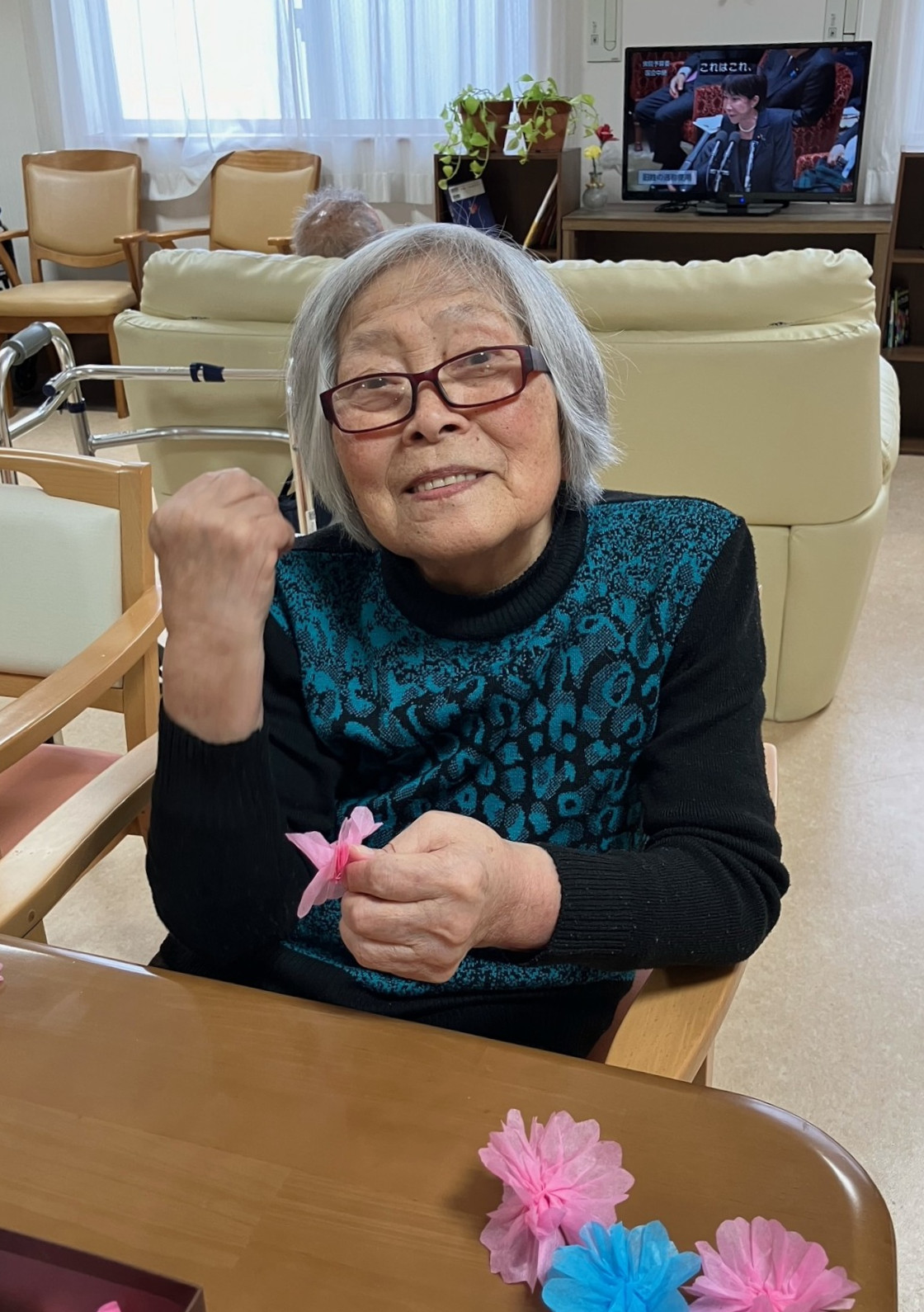 ニチイメゾン栗東のお花制作20260308_３