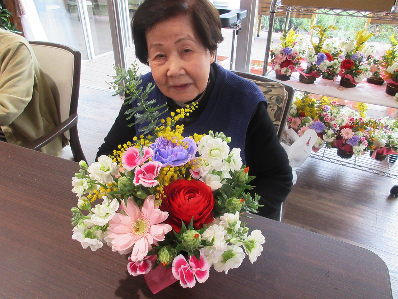 フラワーアレンジ-4 ニチイホーム戸塚